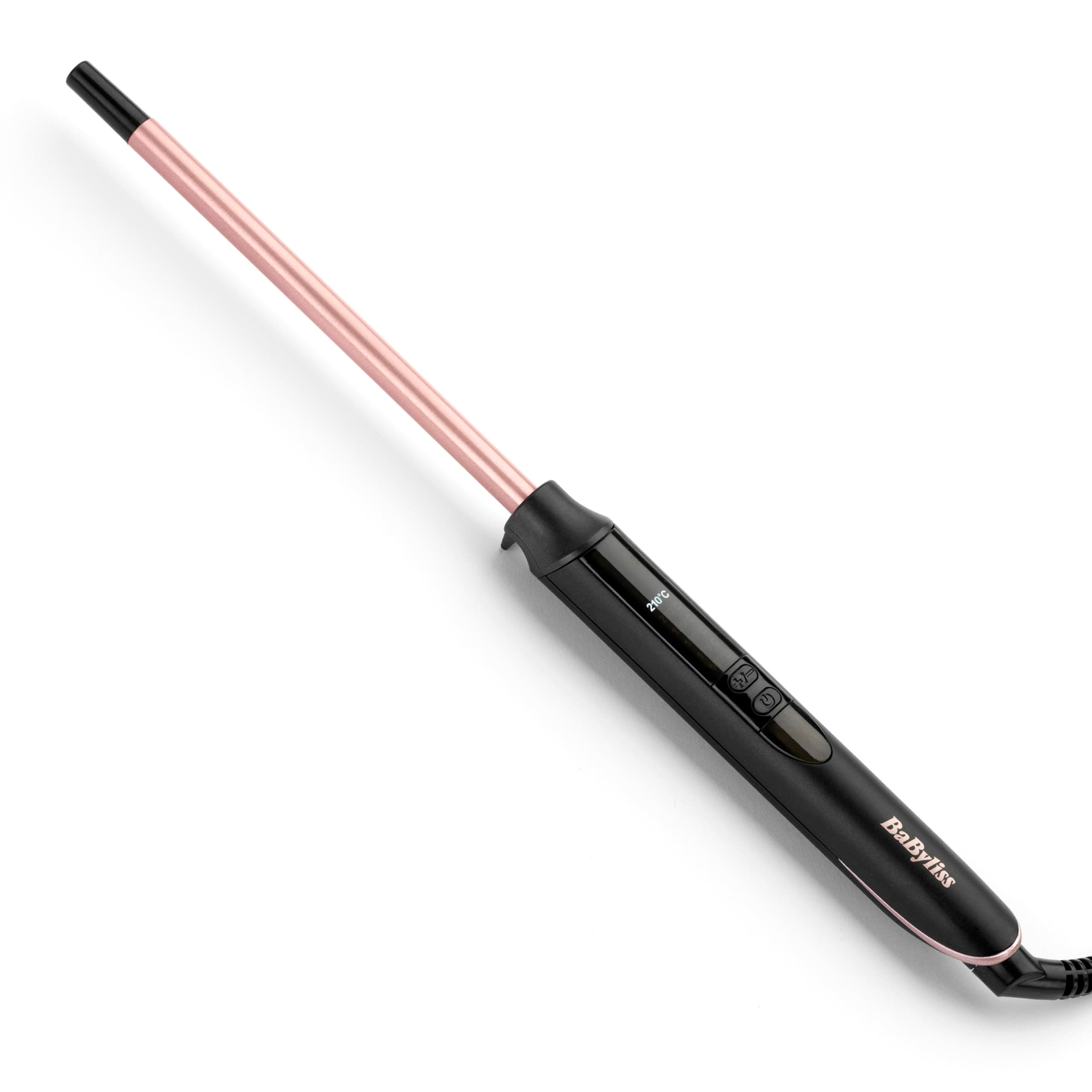 BaByliss Ferro arricciacapelli 10mm, Quartz Ceramic, 10 Temperature, ricci ultra definiti, Nero e rosa, C449E