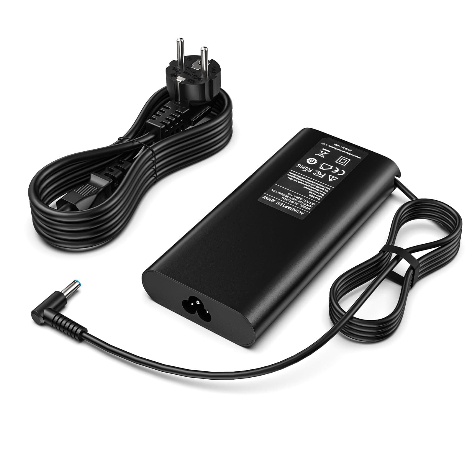 200W Alimentatore Caricatore per HP Omen 19.5V 10.3A 4.5×3.0mm | per HP Omen Pavilion Gaming 15 16 17 15t 17t ZBook Fury Create Studio 15 17 G3 G4 G5 G6 G7 G8 Envy 15 2020 TPN-DA10