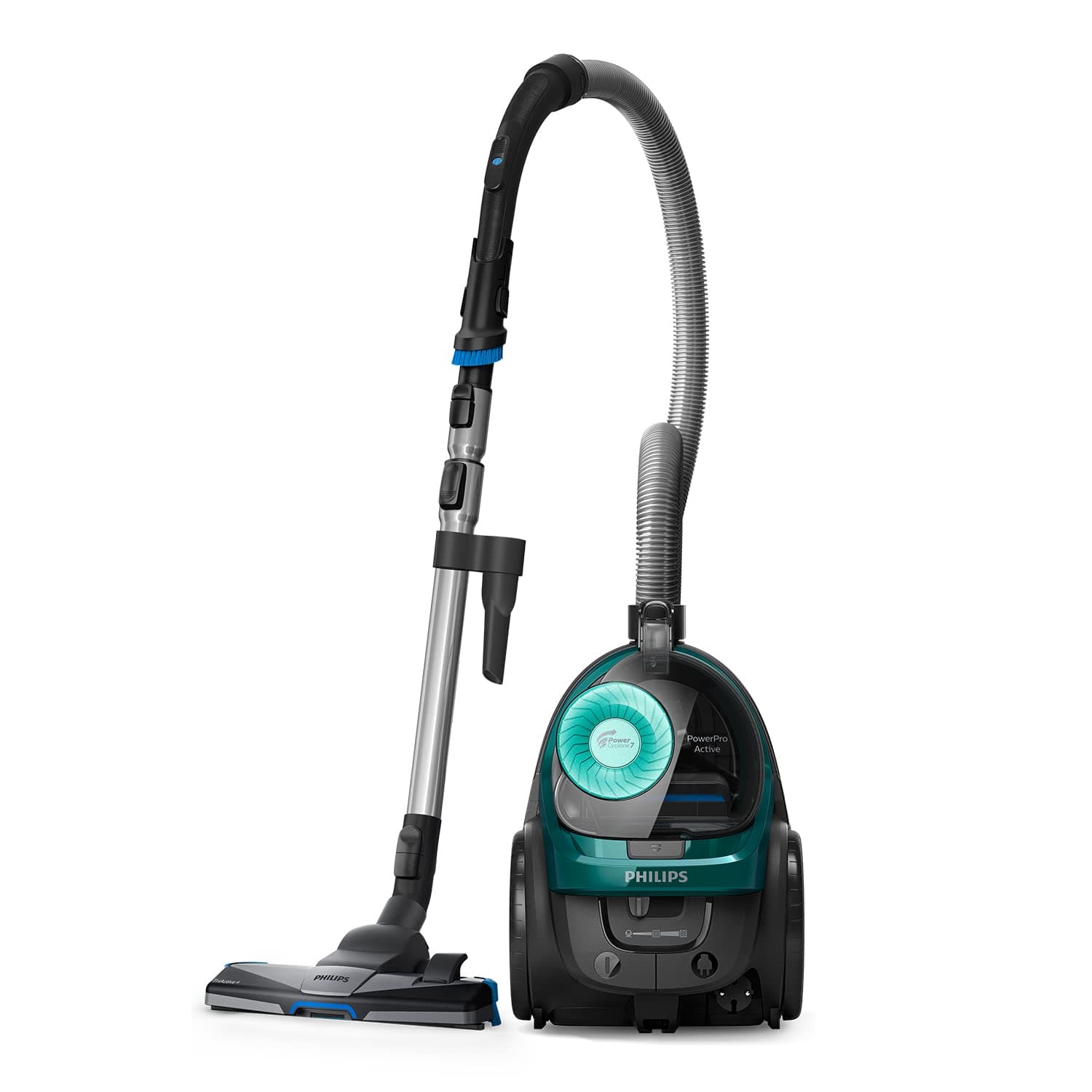 Philips Aspiradora sin Bolsa Serie 5000 - Motor de 900W, Filtro de Alergias H13, Boquilla TriActive+ para Todo Tipo de Suelos, Mini Cepillo Turbo para Eliminar Polvo y Pelo de Mascotas (FC9555/09)
