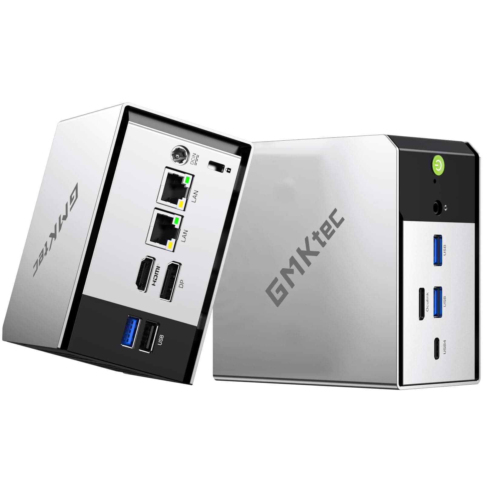 GMKtec M8 Mini PC, Supporto 3 anni, AMD Ryzen 5 PRO 6650H supera 5825U/7430U, 16GB LPDDR5 6400 1TB SSD, OCuLink, USB4, Dual LAN 2.5G, WiFi 6E, 4 Schermi, Mini Computer per Ufficio e Gaming