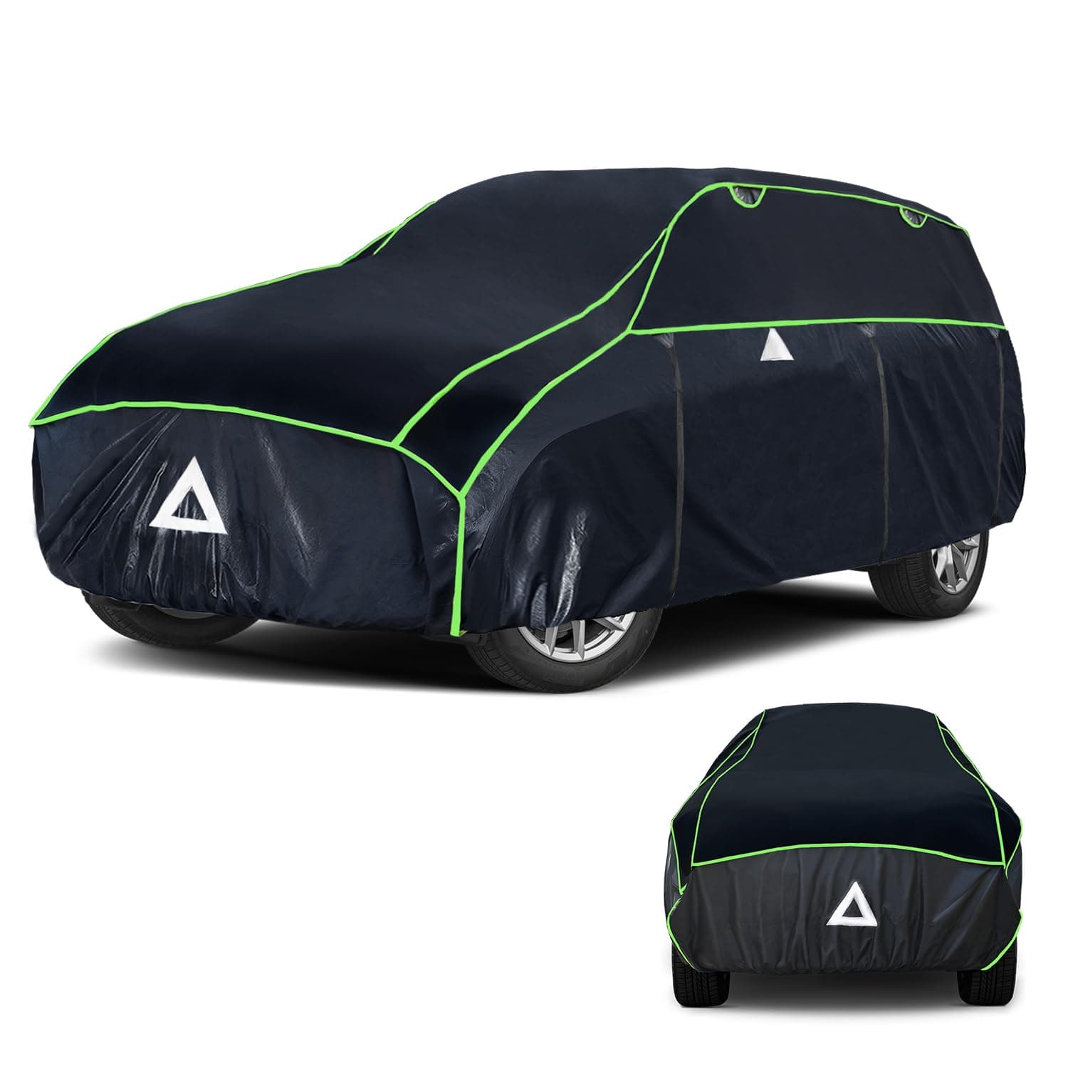 cowtcver Bâche Anti-Grêle Voiture Imperméable Extérieur, Housse de Protection Antigrêle pour Voiture avec Pare-Soleil Séparé Contre Grêle Pluie Poussière Soleil, pour SUV/Wagon 460 à 485 cm