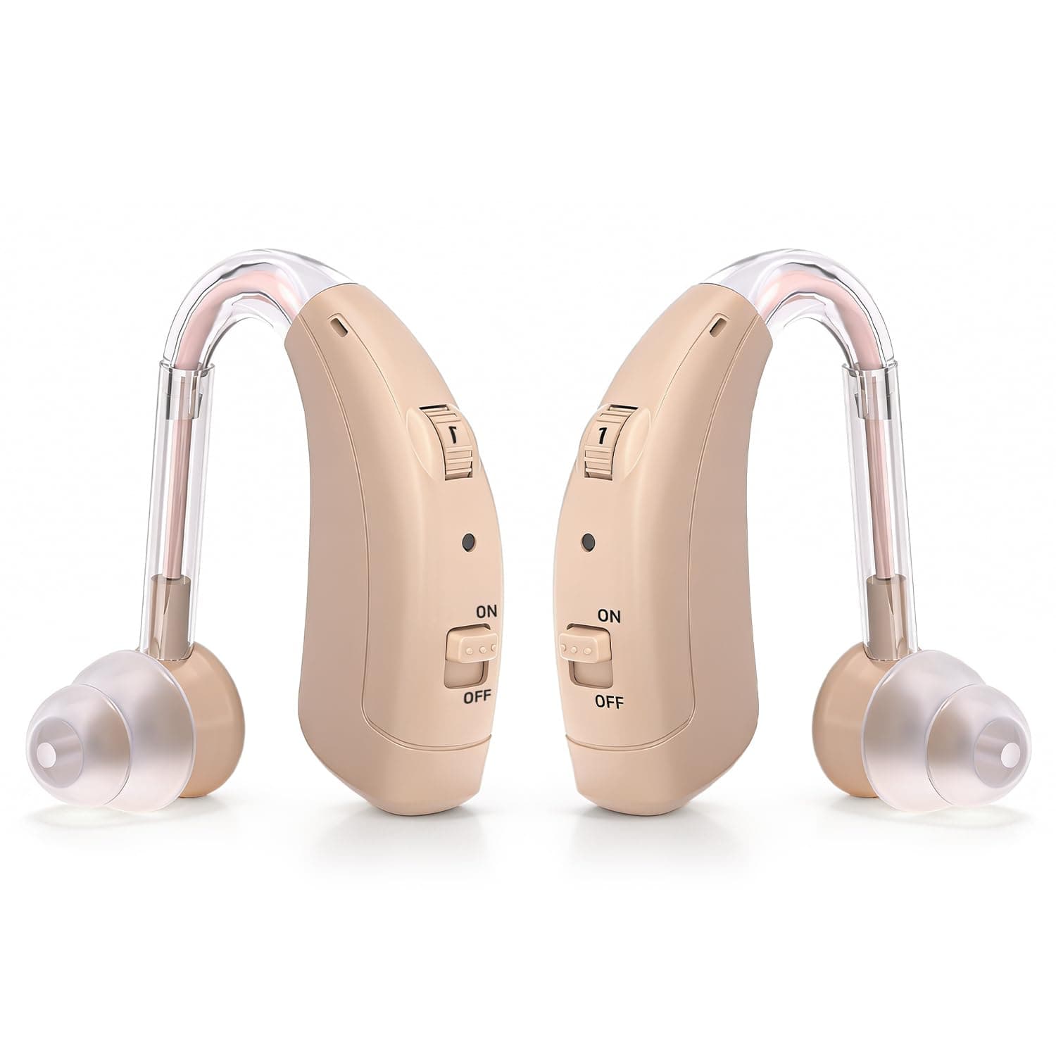 VIVIHATONG Dispositivo Sonoro Ricaricabile,Cancellazione Digitale del Rumore e Volume Regolabile Design BTE Comfort Ricarica Type-C