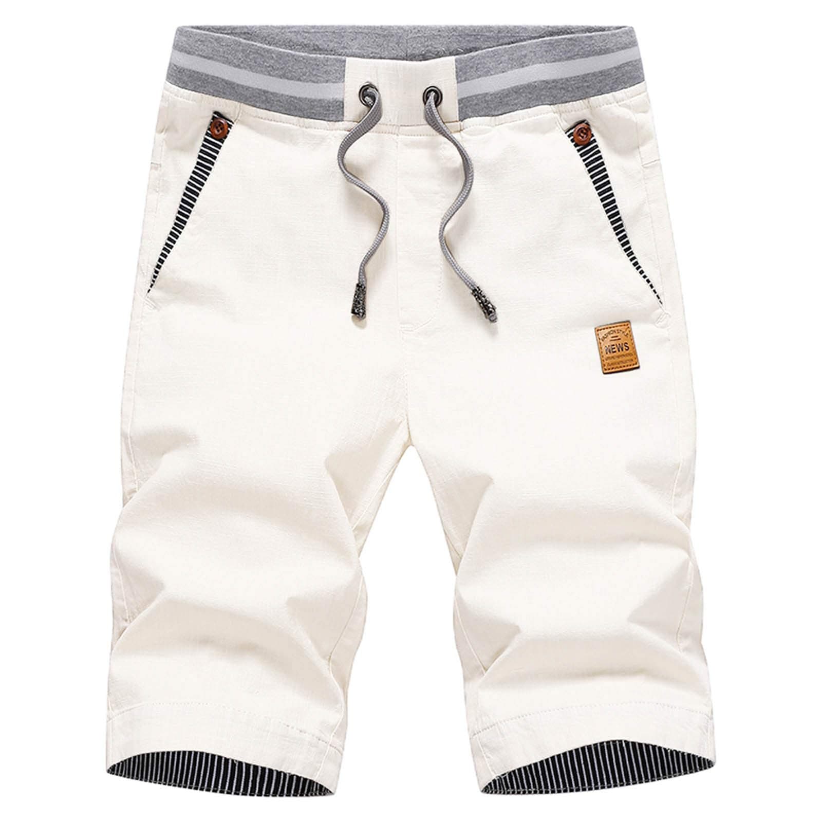 JustSun Short Homme Coton Chino Respirant Short Court Homme