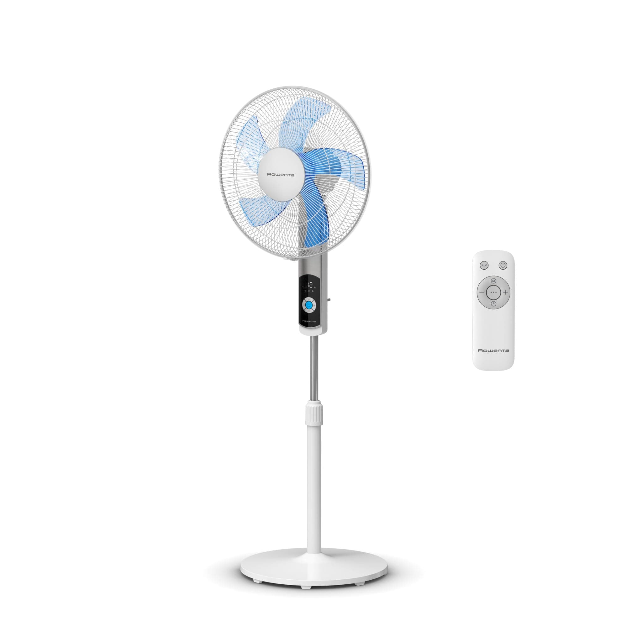 Rowenta Turbo Silence, Ventilatore a Piantana Potente, 12 Velocità Regolabili, Ventilatore Silenzioso, Oscillazione 120 gradi, Altezza Regolabile, Elevata Efficienza Energetica, VU5650