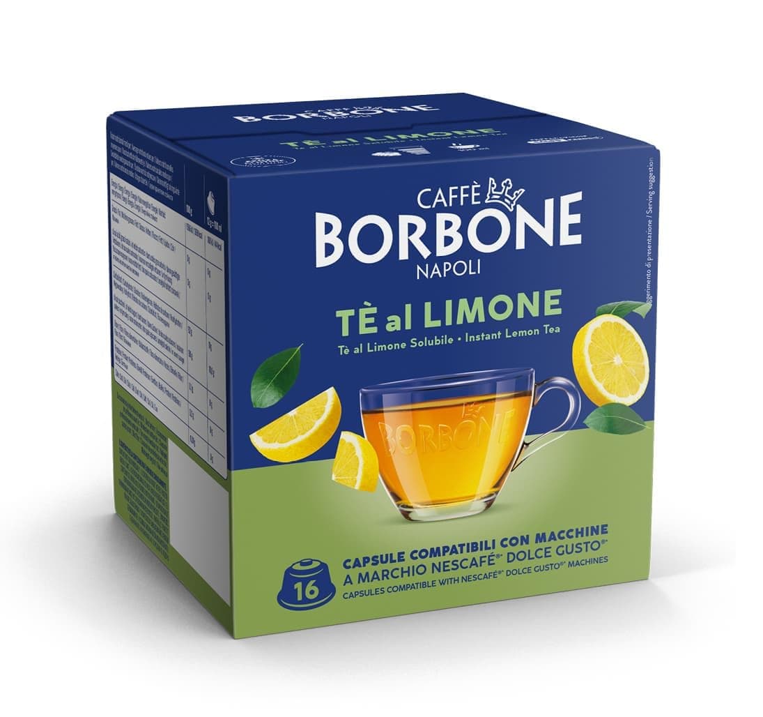 Caffè Borbone Tè al Limone - 64 Capsule (4 confezioni da 16) - Compatibili con le Macchine Nescafè* Dolce Gusto*