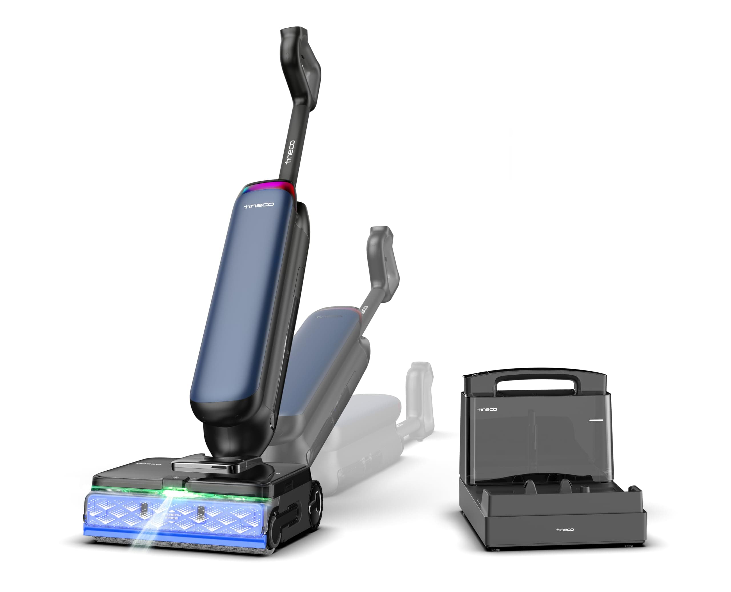 Tineco Floor One Station S9 Artist Aspirateur Laveur, Station Auto 5L 90Min | SmoothDrive 360°, HydroBurst haute pression, DualBlock anti-emmêlement, Bords 3 côtés, FlashDry 110°C ou SilentDry moins 45dB