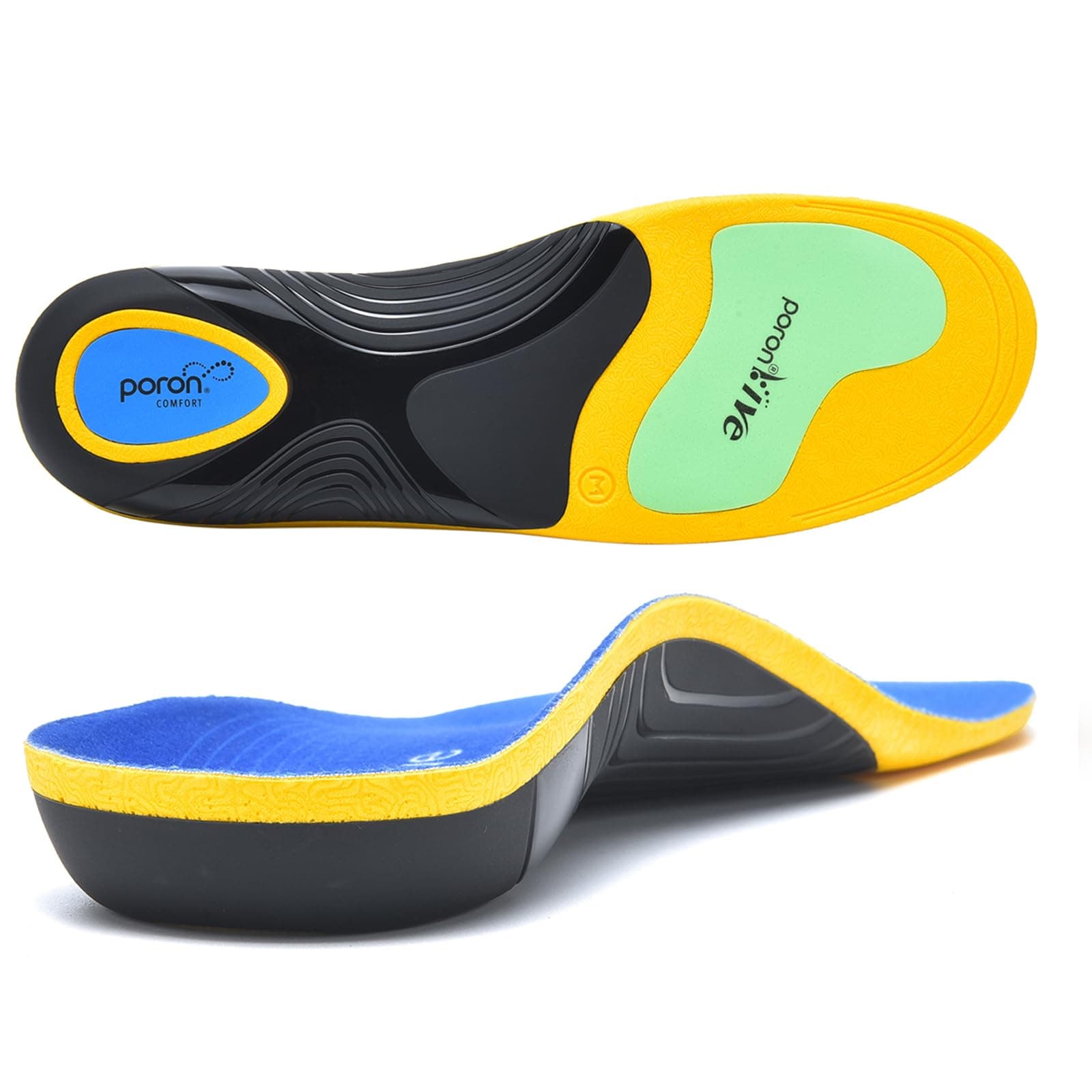 GemChve Plantillas Fascitis Plantar,Arco Pie Aplicable para Pies Planos,Dolor en Los Pies Aplicable a Zapatillas Deportivas y Calzado de Seguridad 36-47 EU