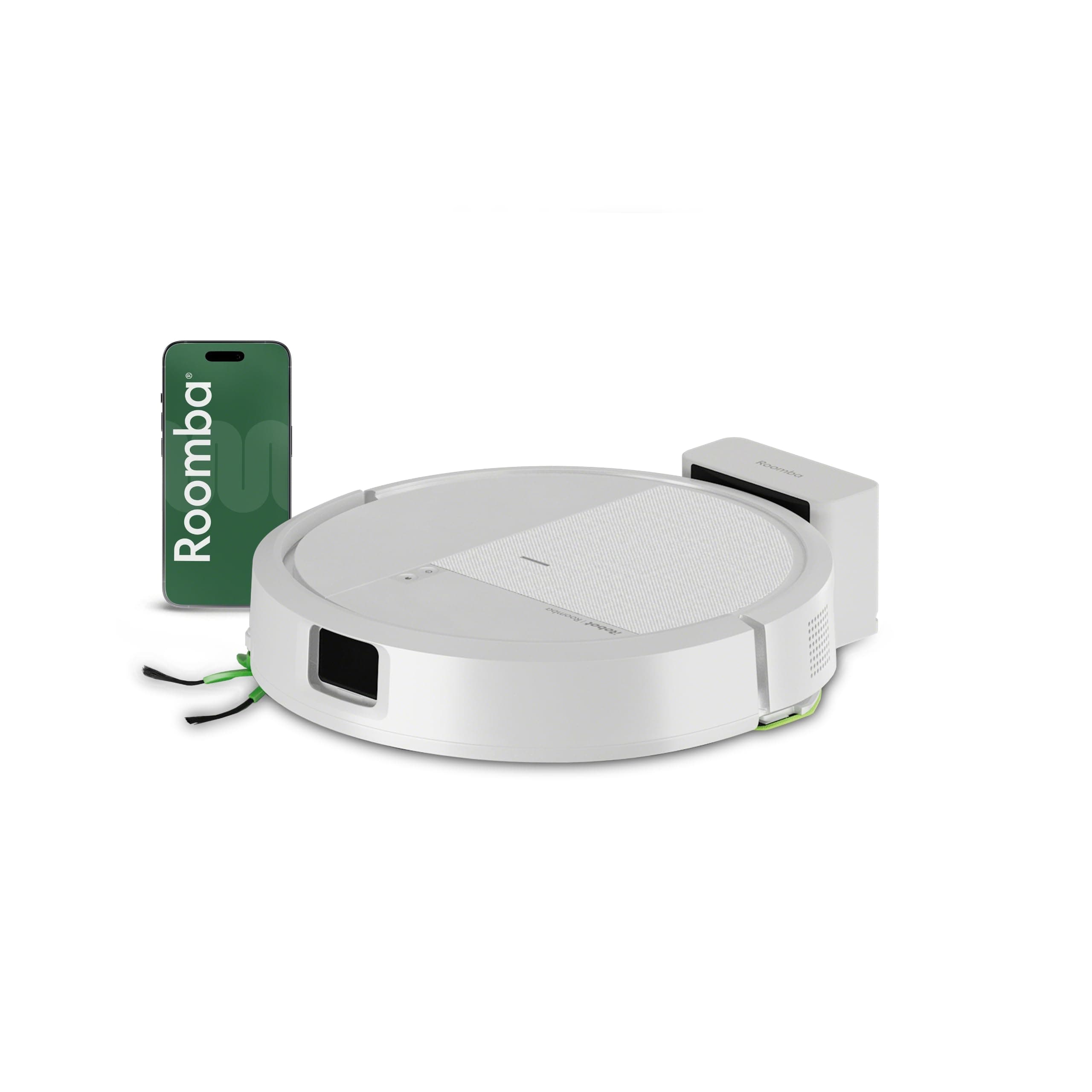 iRobot Roomba 115 Combo - Robot Aspirateur Laveur 2en1 - Puissance d'Aspiration de 15KPa - Brosse latérale étendue - Lingette de Lavage déportée - Navigation LiDAR - Blanc