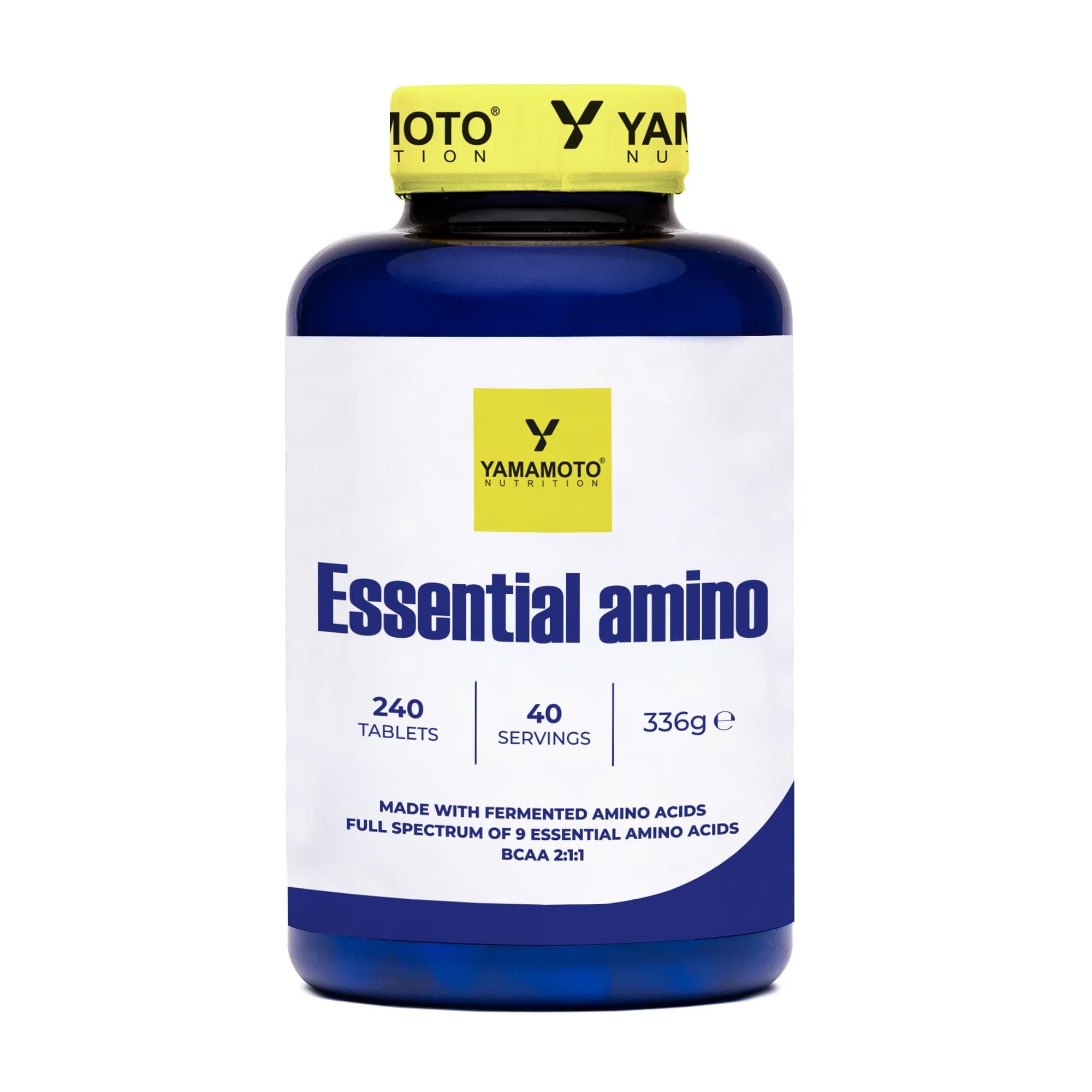 YAMAMOTO NUTRITION Essential AMINO 240 Compresse, Integratore di Amminoacidi Essenziali Fermentati EAA e Ramificati BCAA 2:1:1, Integratore per Sportivi