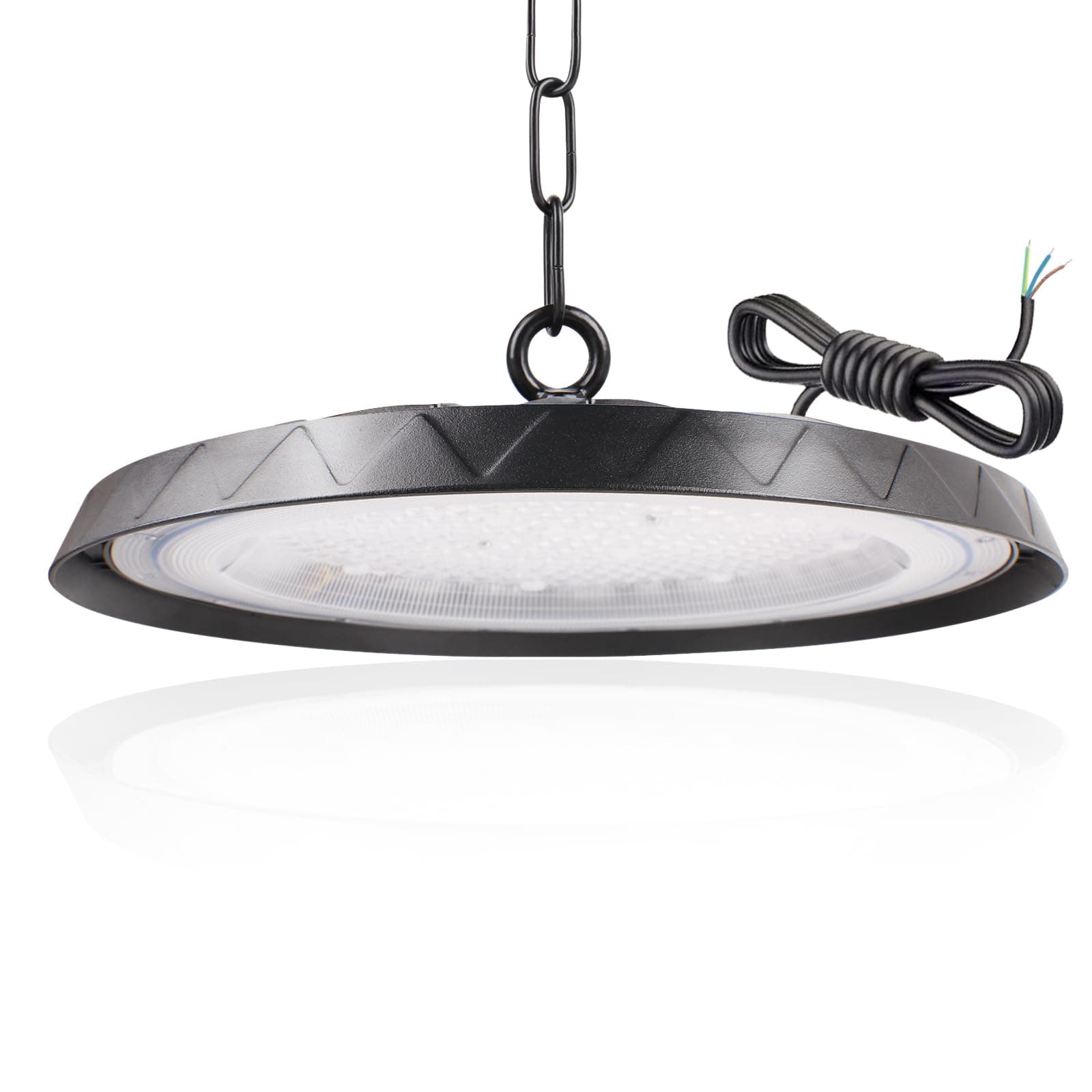 JINABLOSSY 300W UFO LED Lámpara de Alta Bahía, 6500K BlancaFría LED UFO High Bay Lumière,30000LM IP65 Impermeable Campana Industrial lampara techo para Fábricas, Aeropuerto, Patio, Garaje,Taller