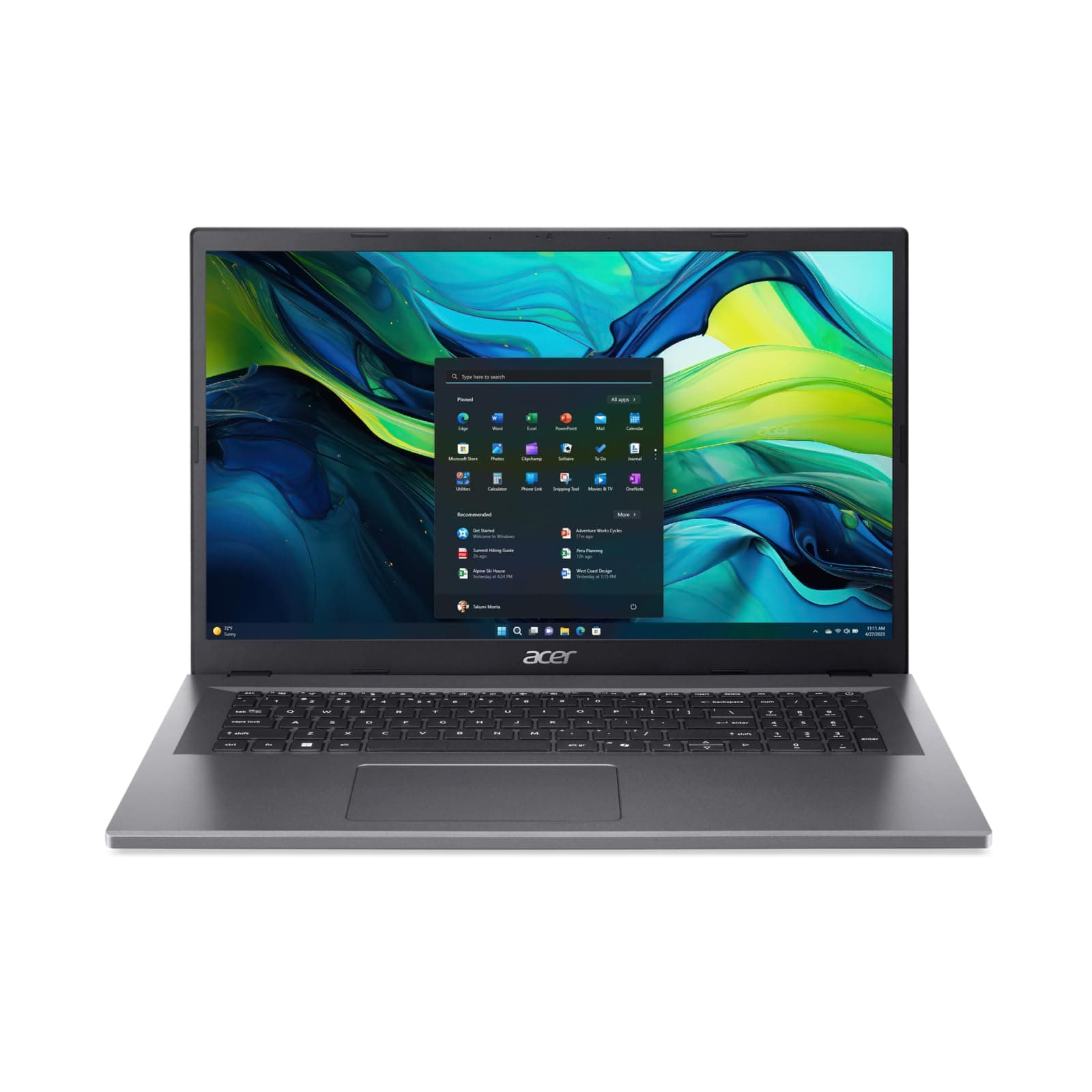 Acer Aspire Go 17 I PC Portable 17.3" FHD 60Hz I Intel N150 I 8Go RAM DDR5 I 128Go UFS I Windows 11 I Clavier FR AZERTY I AG17-31P-C0KQ
