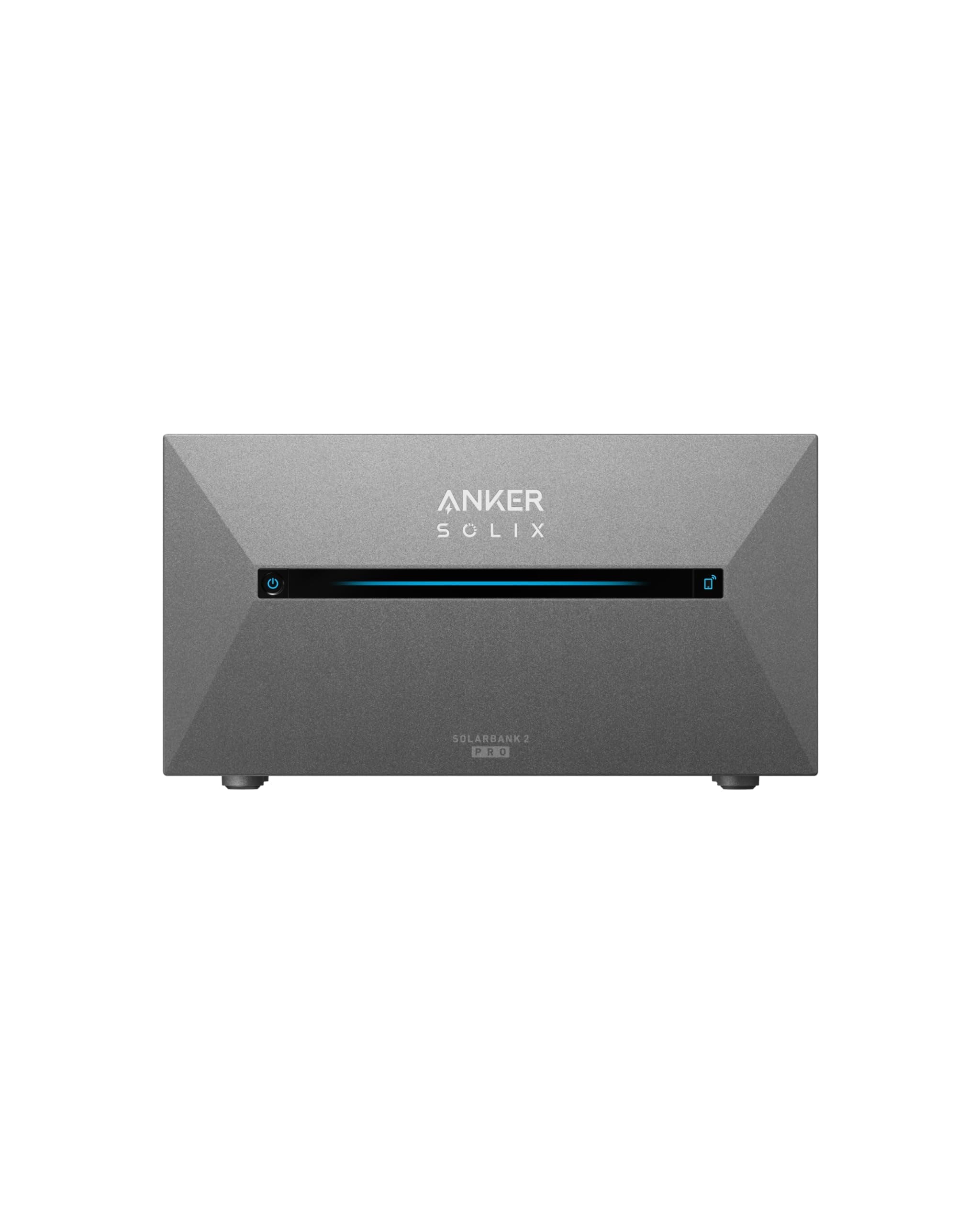 Anker SOLIX 2 Pro, Balkonkraftwerk mit Speicher (1600Wh), Solarbank 2 Pro (4 MPPT), 2400W Solareingang, bis zu 4 Solarmodule, bis zu 9,6 kWh Kapazität, 6000 Zyklen, Plug & Play, 0% VAT | Balkonkraftwerk mit Speicher (1600Wh), 2400W Solareingang, bis zu 9,6kWh Kapazität, 6000 Zyklen, Plug&Play