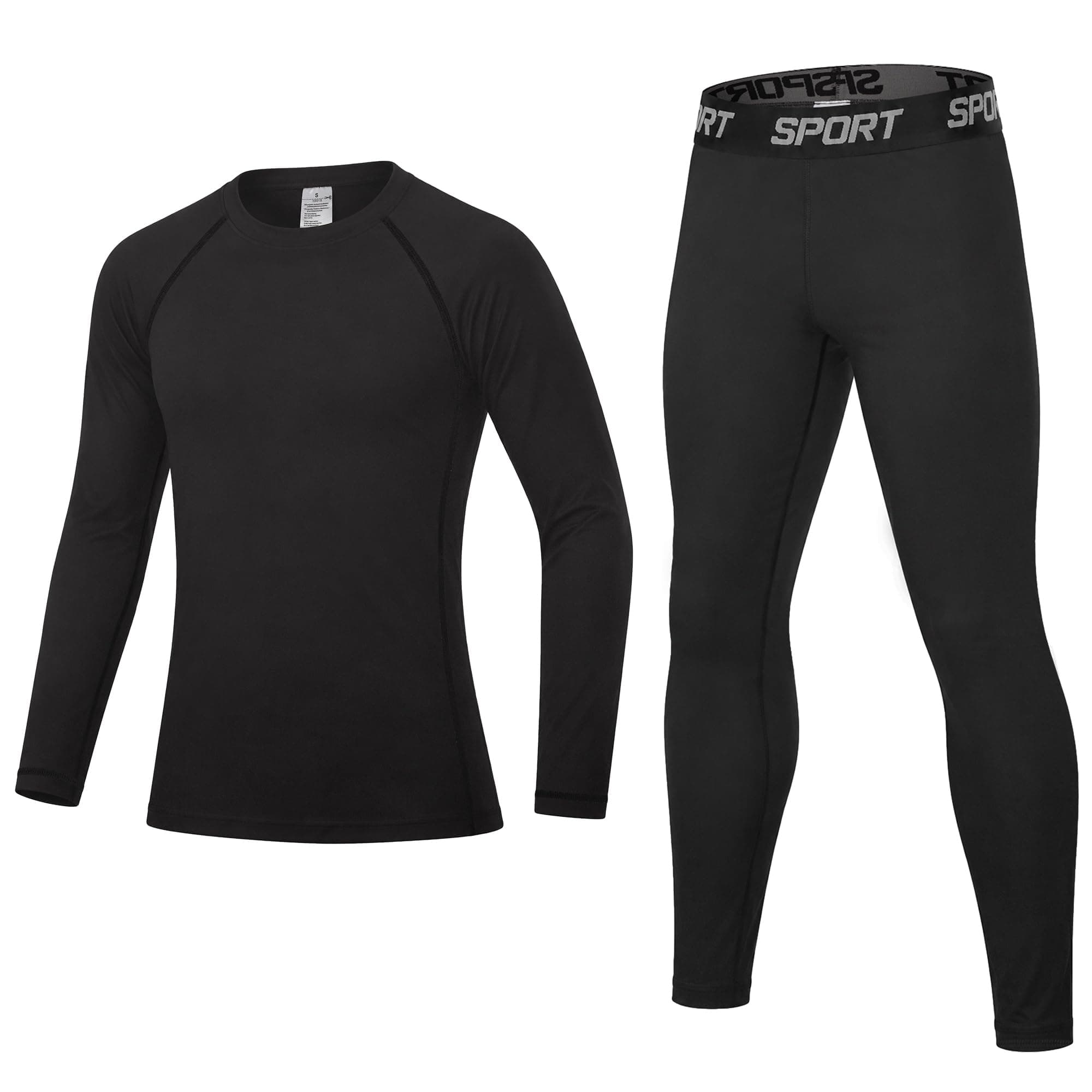 Intimo Termico Bambino Calcio, Tuta Termica Maglia Termica e Pantaloni | Tessuto caldo e traspirante, completo termico per ragazzo e bambina, ideale per calcio, sci, ciclismo e sport invernali