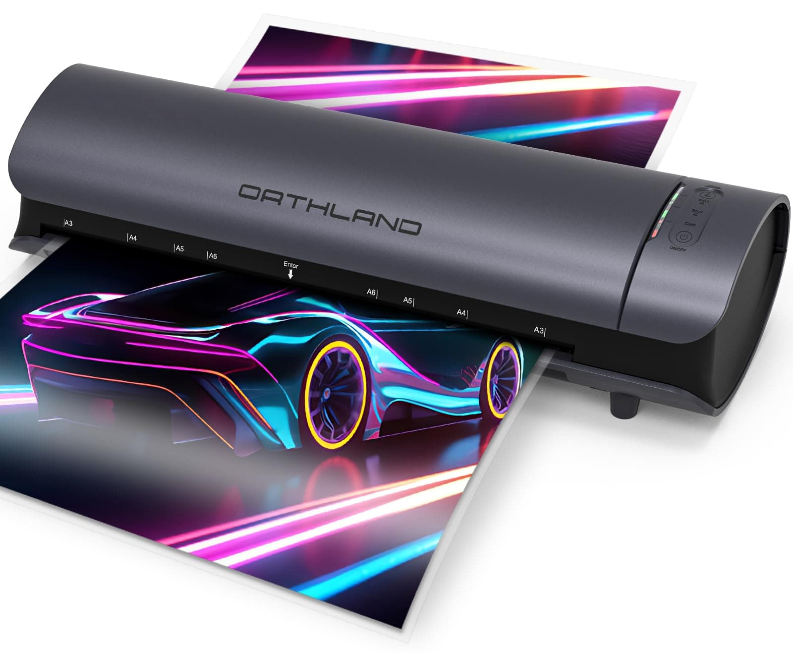 Orthland Plastificadora A3 con 30 Fundas Plastificar para A3 A4 A5 A6, 9 in 1 Laminadora Frío y Caliente, Maquina p Plastificadora con Cortador de Papel y Redondeador para Escolar Oficina Hogarar Foto