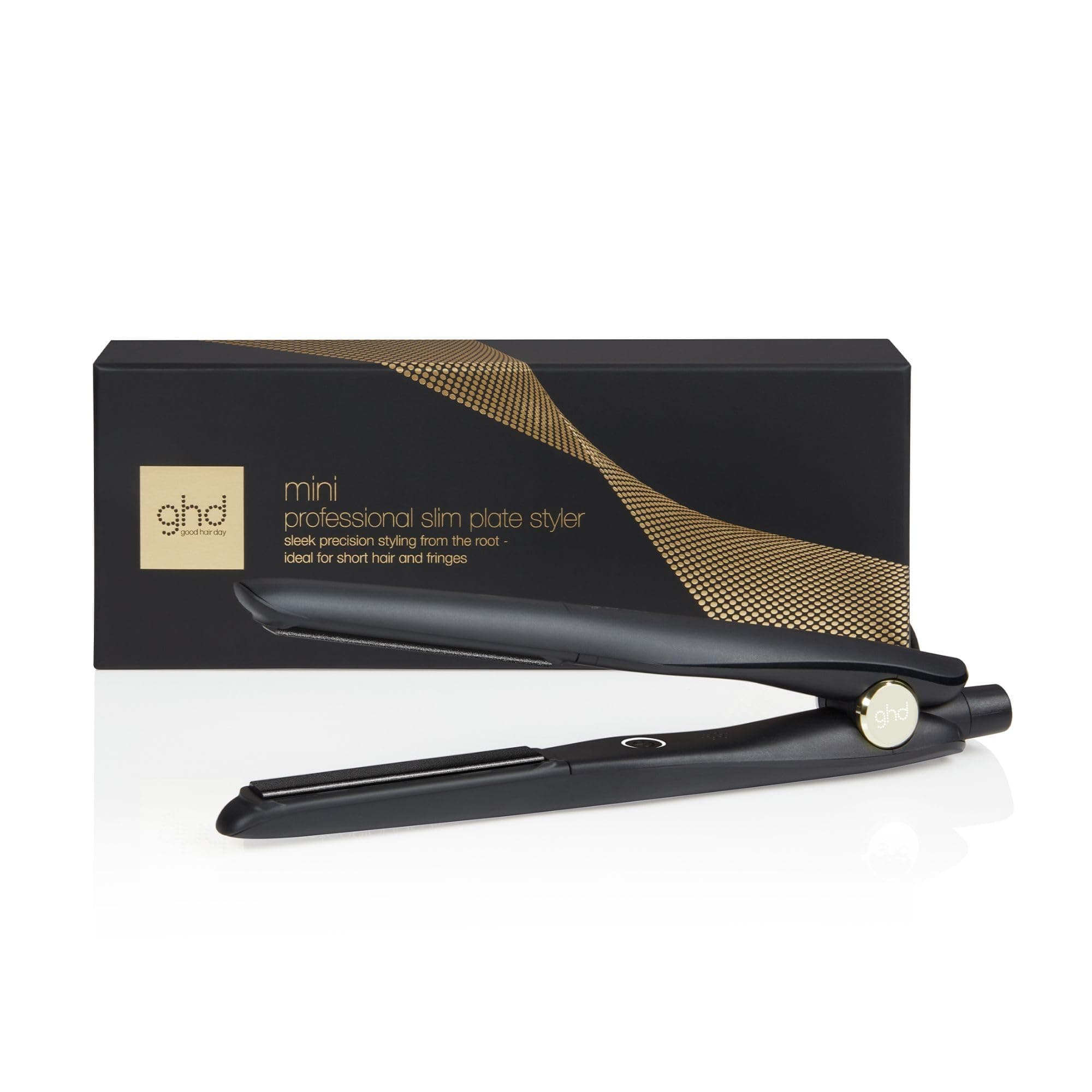 ghd - Lisseur cheveux ghd mini - Fer à lisser professionnel (Noir) - Plaques 40% plus fines - Cheveux 50% plus brillants, sans chaleur extrême, design premium - Idéal pour les cheveux courts/franges