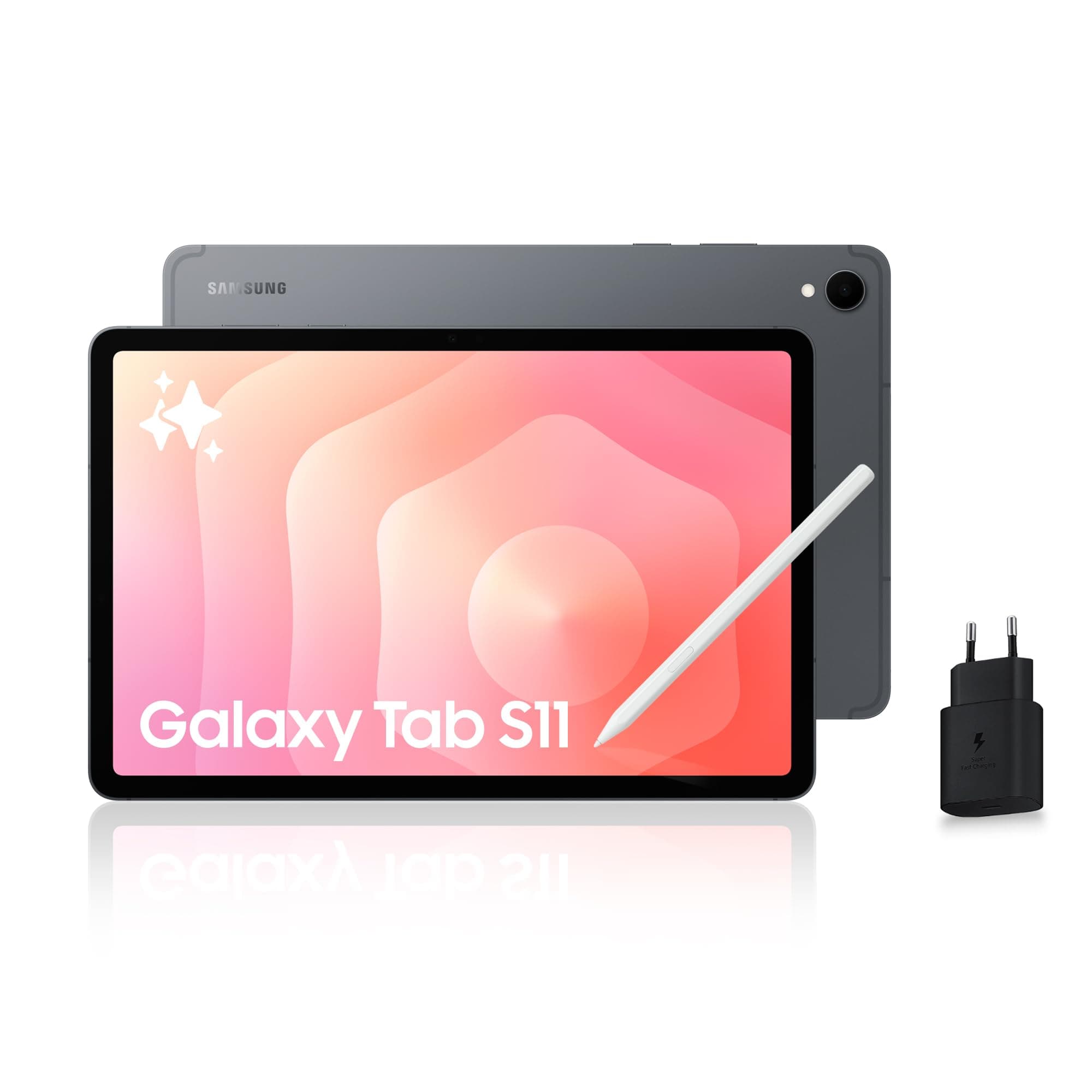 Samsung Galaxy Tab S11 11'' WiFi 256 Go, Tablette Android avec Galaxy AI, DeX, Gris, S Pen et Chargeur Secteur Rapide 25W Inclus, Version FR