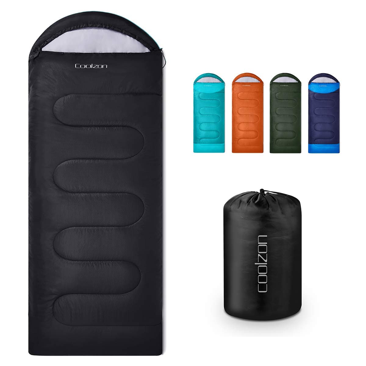 Coolzon Saco de Dormir Adulto para 3-4 Estaciones, Impermeable Ultraligero Saco de Dormir Niños Acampada Portátil para Acampar Senderismo Senderismo Viaje al Aire Libre