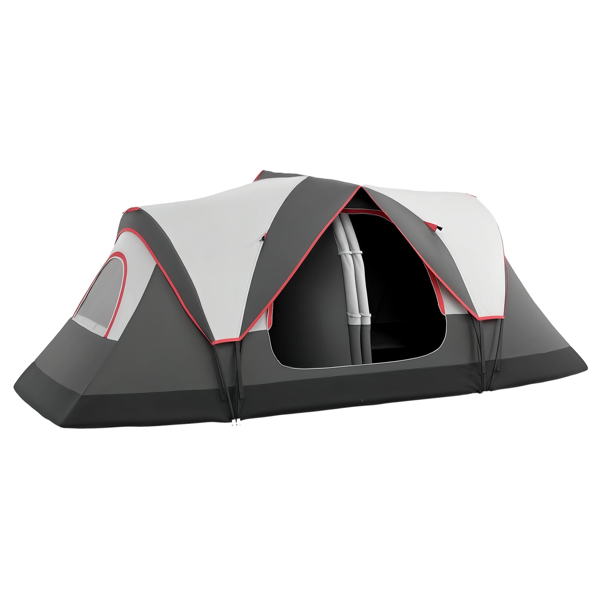 Outsunny Tente de Camping familiale 6-8 pers. Double Toit légère ventilée Facile à Monter - moustiquaire et Sac de tranport Inclus - Fibre Verre Polyester