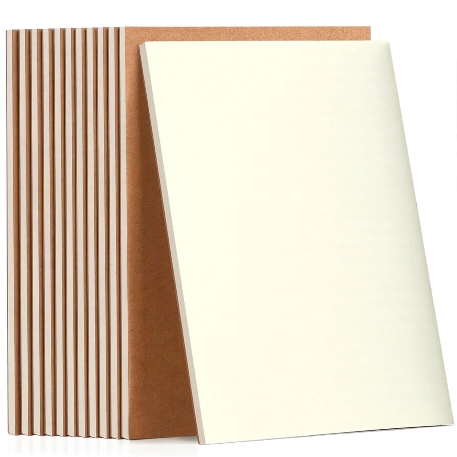 VEESUN Lot de 10 Cahiers a5 Pages Blanches Carnet de Notes Bloc Note | Couverture Souple en Papier Kraft / 30 Feuillets / 80 gsm / Carnet Dessin / Journal intime pour Adultes École Bureau Voyage