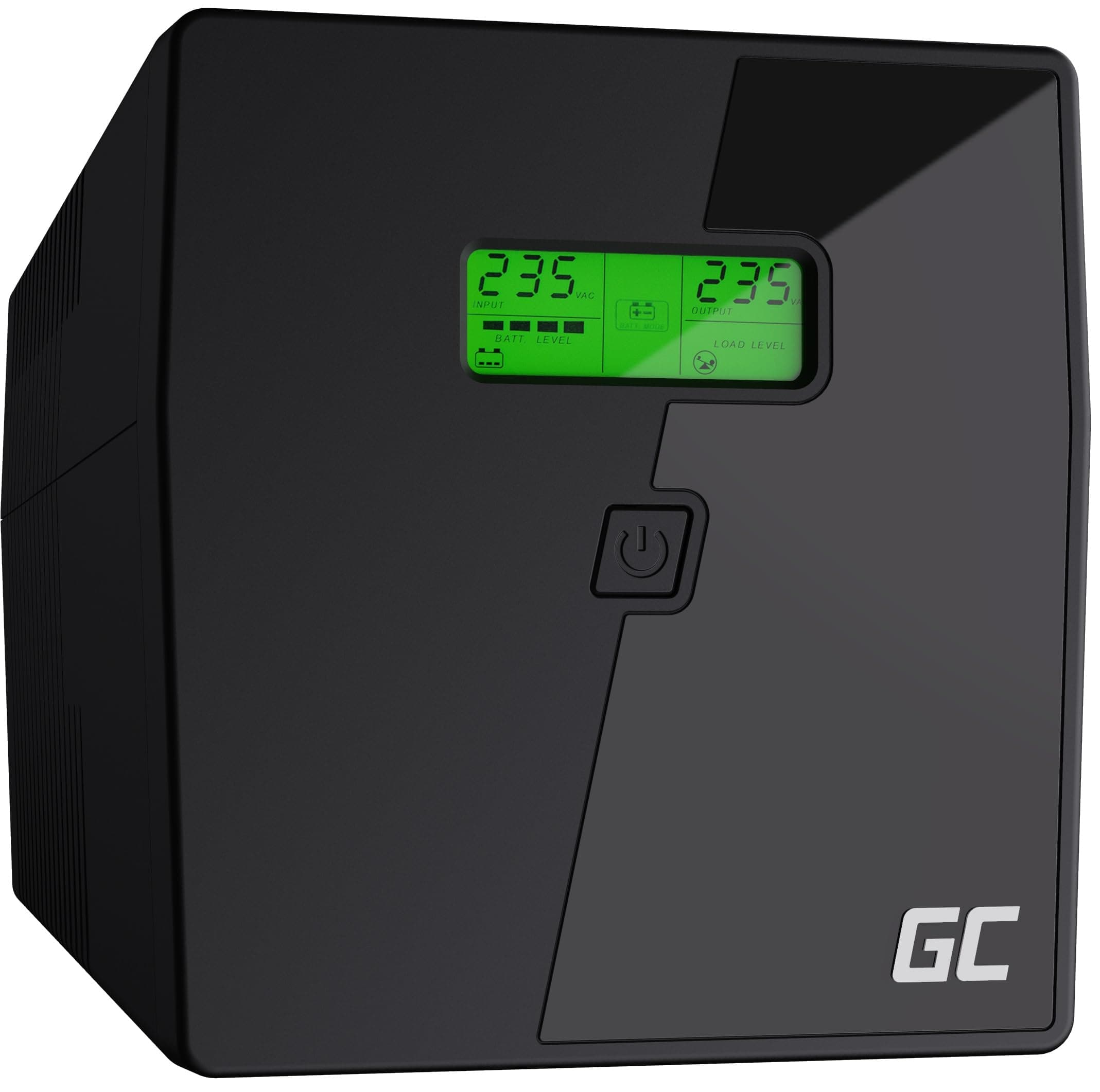 Green Cell Gruppo di Continuità UPS 1000VA 600W Line Interactive AVR | Display LCD, 2 Prese Schuko, 2 Uscite IEC, Porte USB/RJ45, 230V e Protezione da Sovratensioni e Blackout