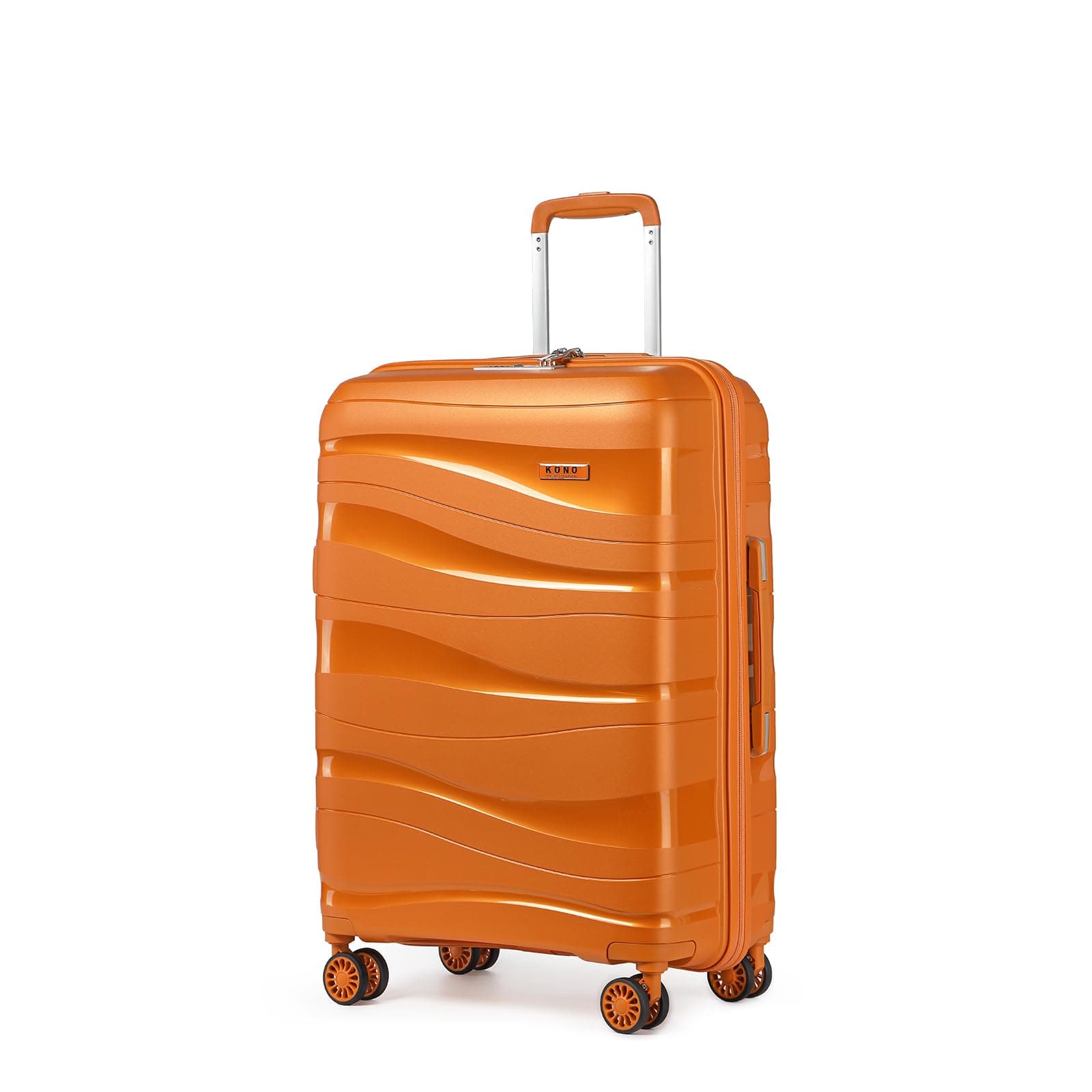 Kono Maleta de Cabina, Equipaje de Mano, Maleta de Viaje Grande Ligera Portátil con Cerradura TSA, Resistente 75x52x30cm,105L(Naranja)