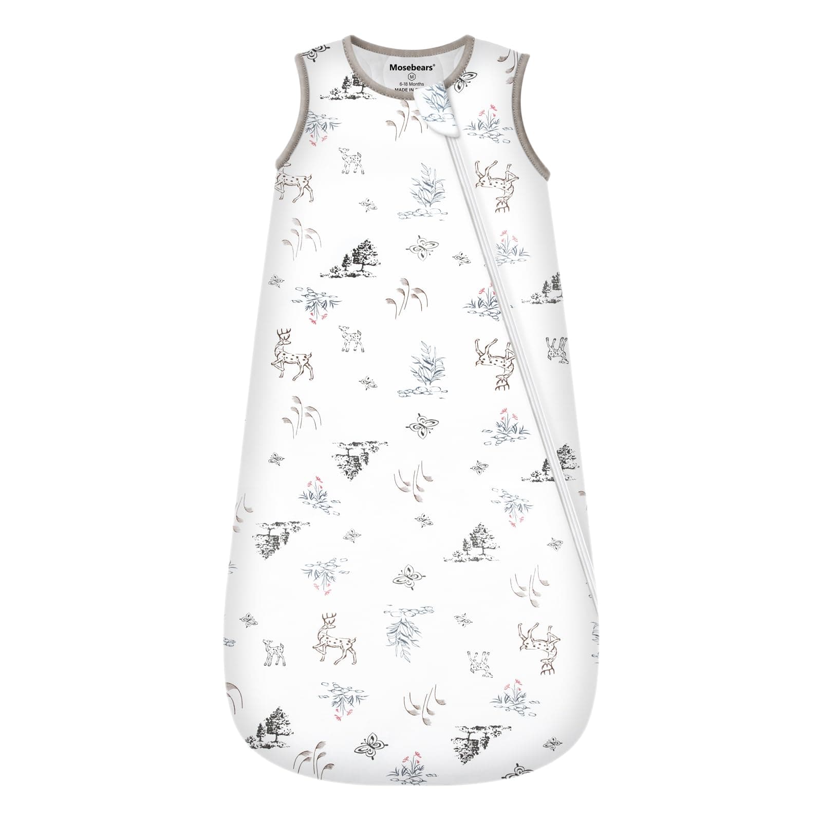 Mosebears Gigoteuse d'hiver pour bébé 2.5 tog,turbulette bébé Fibre de Bambou Super Doux et Chaud(Forêt,6-18 Mois)