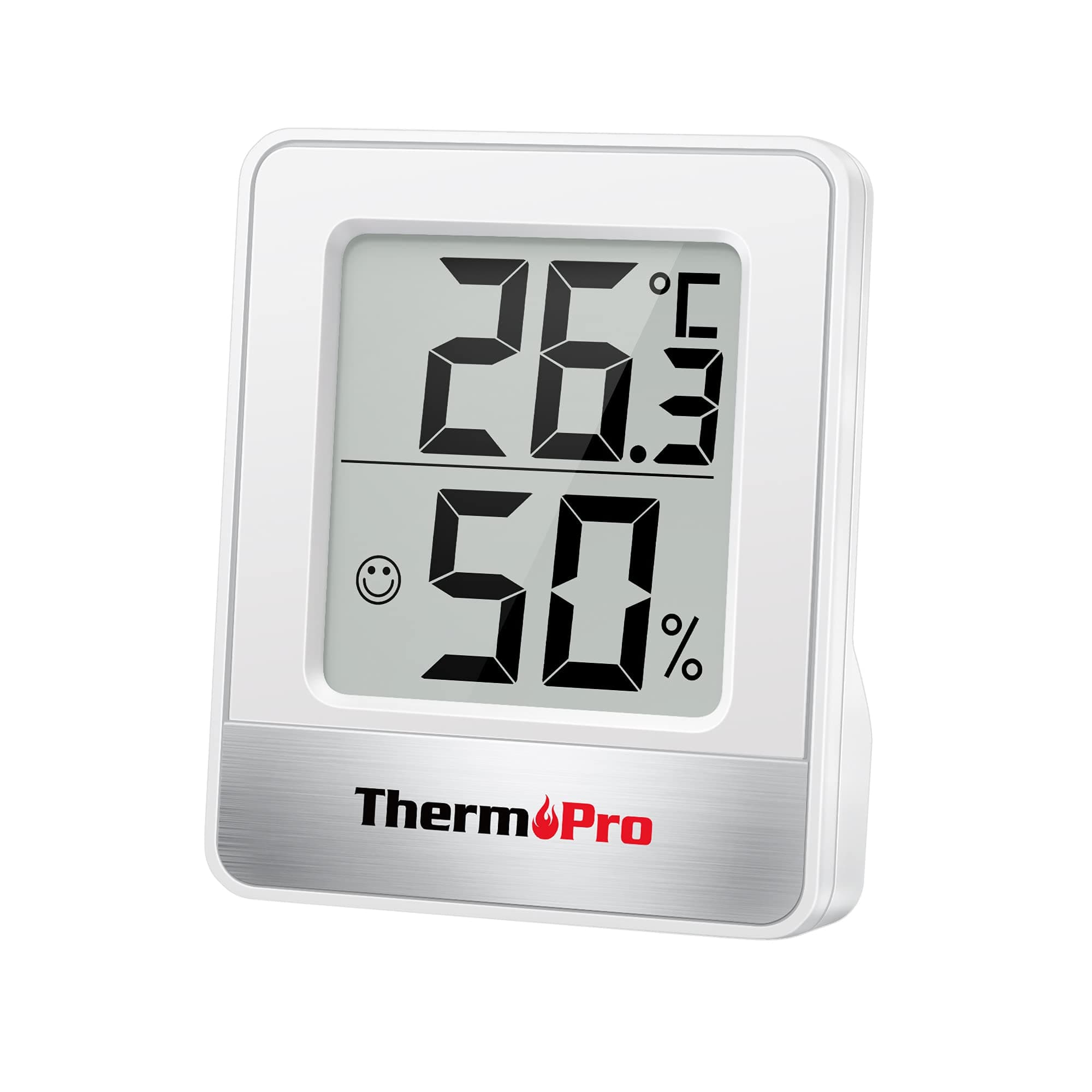 ThermoPro TP49 Pequeño higrómetro digital, termómetro de interior para controlar la temperatura y medir la humedad, para la comodidad en la oficina y en casa, termómetro para reptil