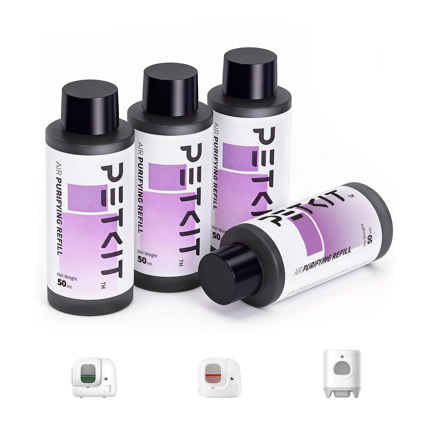 PETKIT Recambios Purificadores, para Pura MAX 2 y Pura X, Reemplazados para Eliminadores de Olores (4 Botellas)