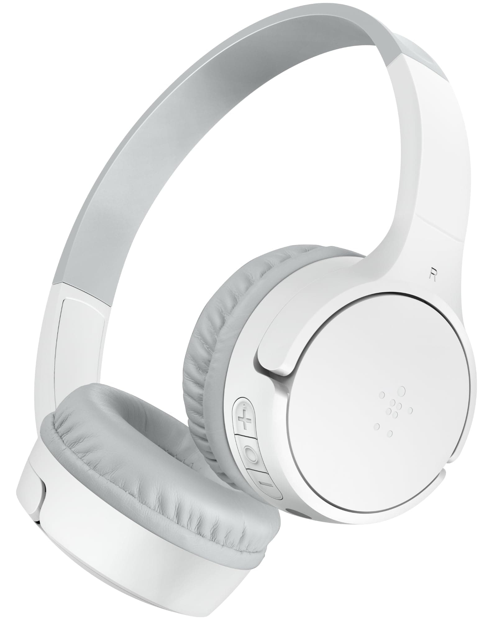 Belkin SoundForm Mini Casque Audio sans Fil pour Enfants avec Micro - Blanc | Casque pour Enfants, Volume De 85 dB, Autonomie De 30h, Touches Intuitives, Autocollants, Câble AUX 3,5 mm, USB-C