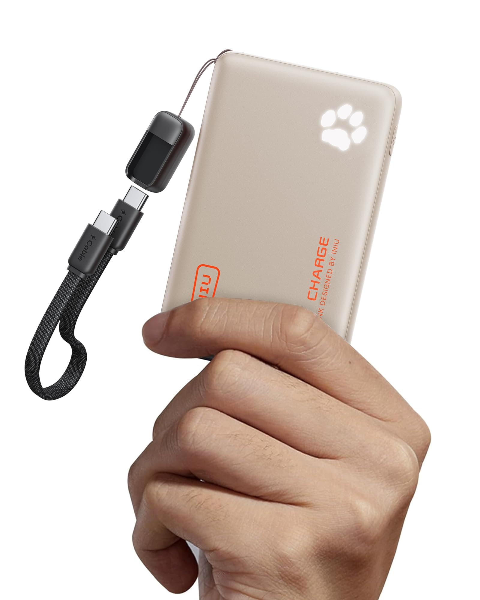 INIU Power Bank, 45W PD3.0 El Más Ligero 10000mAh Bateria Externa, Carga Rápida USB C Input & Output Bateria Portatil con Linterna para iPhone 17 16 15 14 13 12 Pro Samsung S22 S21 S20 iPad Airpods