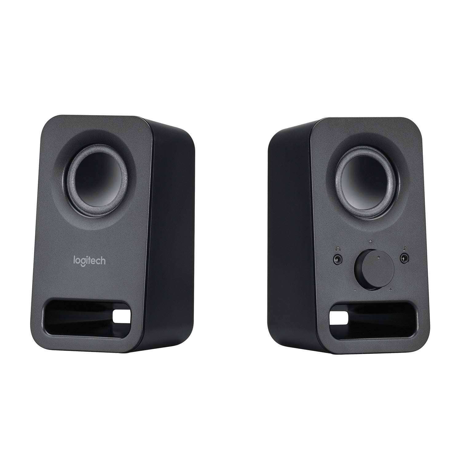 Logitech Z150 Enceinte PC, Son stéréo, 2 Haut-parleurs, Puissance de crête de 6 Watts, entrée 3,5 mm, contrôleur de Haut-Parleur Droit, Prise Casque, Prise Britannique, PC/TV/téléphone Portable, Noir