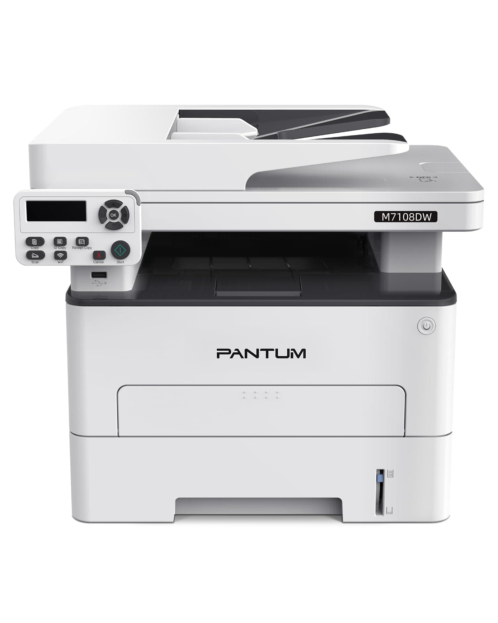 PANTUM M7108DW Impresora Multifunción Láser, 33ppm Impresión Automática a Doble Cara, impresión/Copia/escaneado, Blanco y Negro(A4, Wi-Fi Direct, Bluetooth, USB, AirPrint, Mopria)