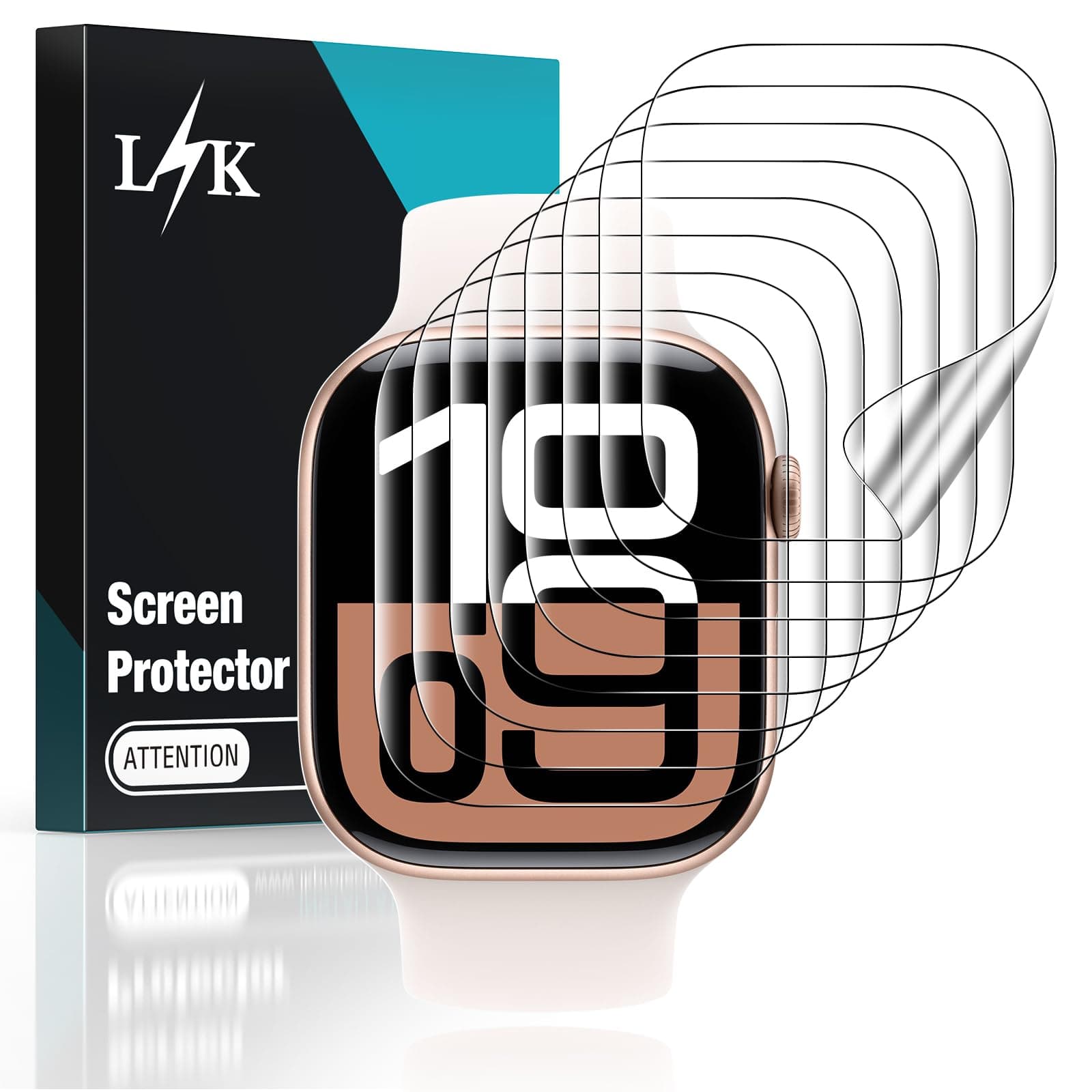 LϟK 8 Pièces Protection Écran pour Apple Watch Series 11/10 42mm - sans Bulles Haute Définition Qualité Supérieure Transparent Doux TPU Film Protection pour iWatch Series 10 42mm