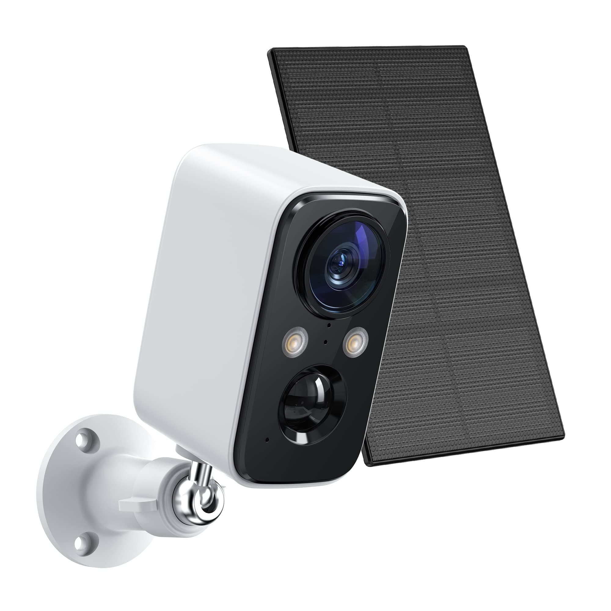 FOAOOD Cámara Vigilancia WiFi Exterior Solar - Camaras de Vigilancia sin Cables Visión Nocturna Color Alarma con Bateria Incorporada Detección Humana PIR Audio Bidireccional IP66