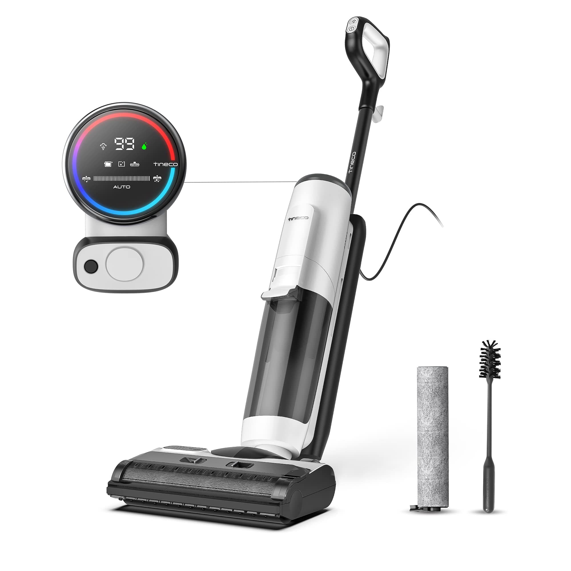 Tineco FLOOR ONE S5 STEAM Aspirapolvere Lavapavimenti Intelligente e Pulitore a Vapore per Pavimenti Duri con Display Smart