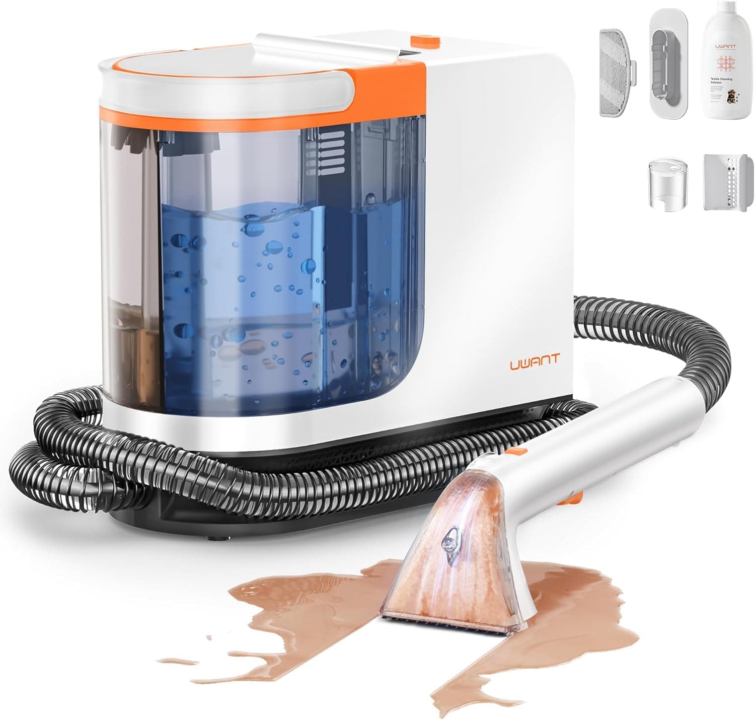 Uwant B300PRO Nettoyeur Shampouineuse Canape Professionnel,Aspiration Puissante 18Kpa,Portable avec Accessoires,Nettoyeur Canapé Tissus 2 in 1 pour Tapis,Meubles, Tissus, Voiture, Animaux Set of 1