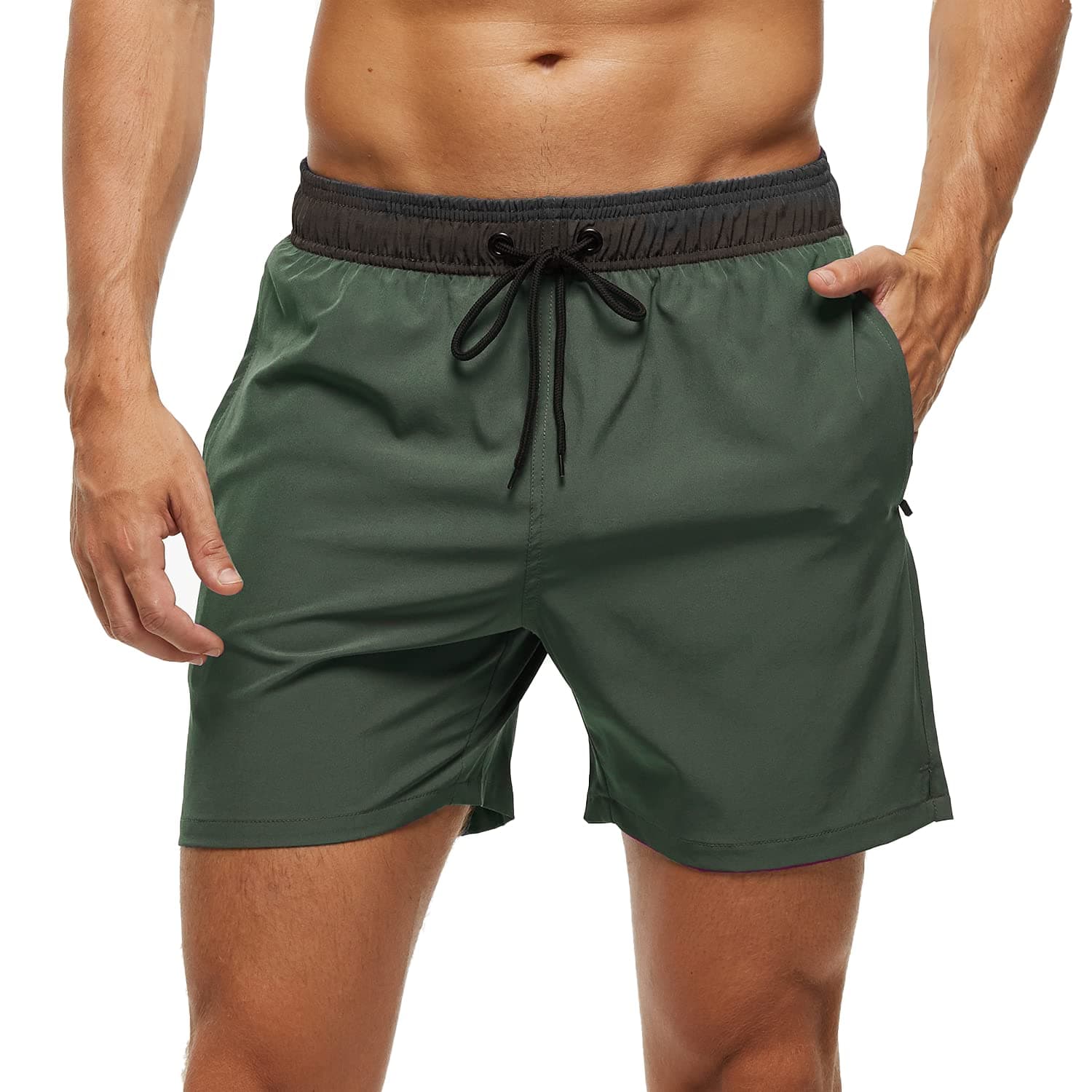 Arcweg Pantaloncini da Bagno Uomo Asciugatura Veloce Calzoncini da Bango Mare Beach Costume da Bagno Fodera Rete con Taschino e Coulisse Trunks