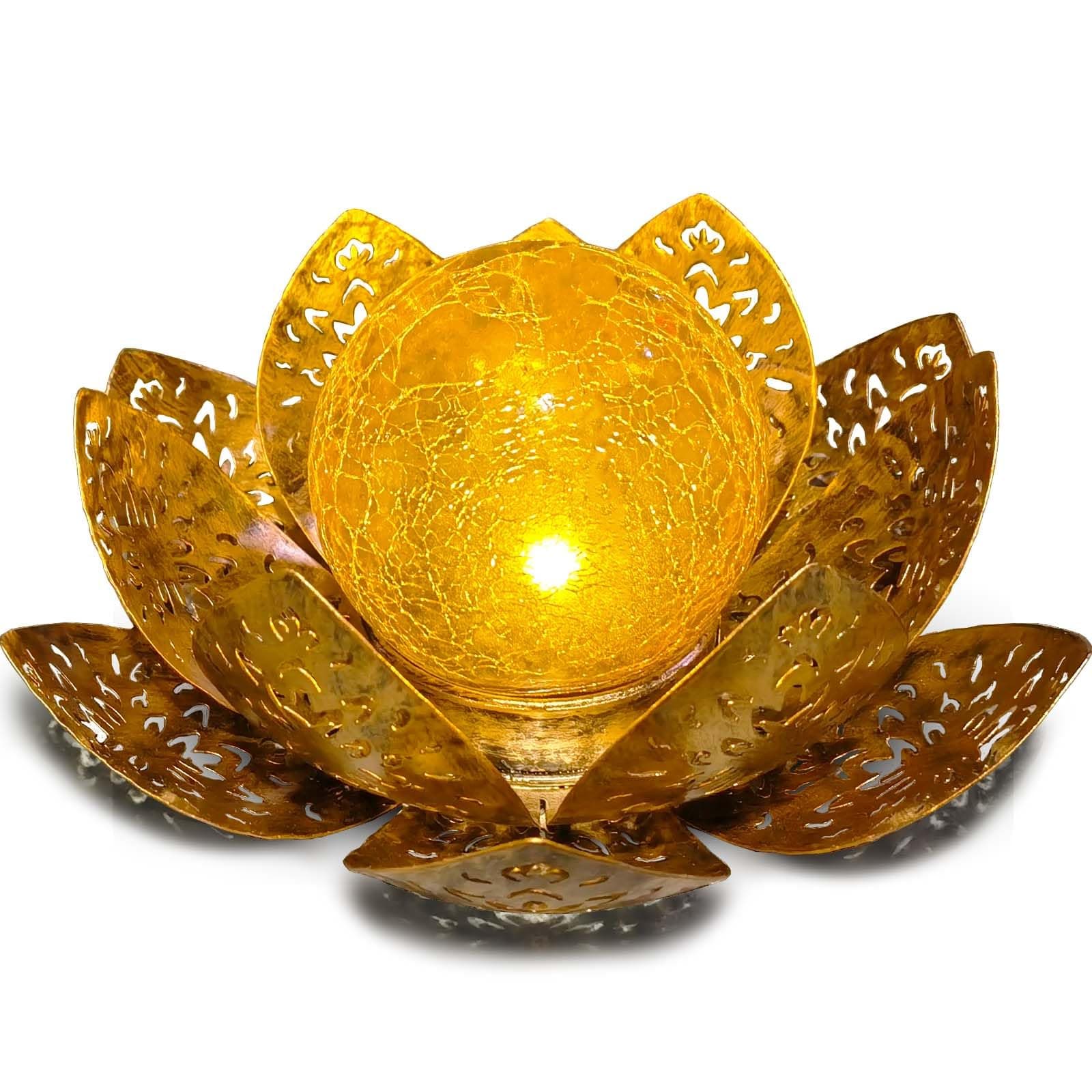 ORHOMELIFE Lampe Solaire Exterieur Lotus Décoration de Jardin Deco Jardin Exterieur Lumière Chaude Jardin Lampe Solaire LED pour Chemin de Pelouse, Patio, Balcon