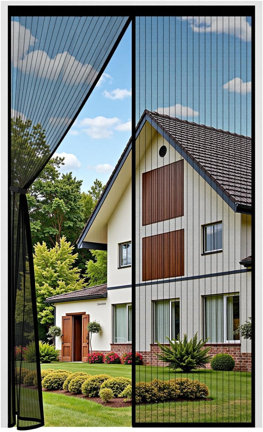 Auxmir Zanzariera Magnetica 100 x 230CM, Tenda Zanzariera Porta Ingresso Cortile, Allargamento Superiore Aggiornamento Anti Insetti Traspirante Chiusura Automatica con Rete Fine, Nero