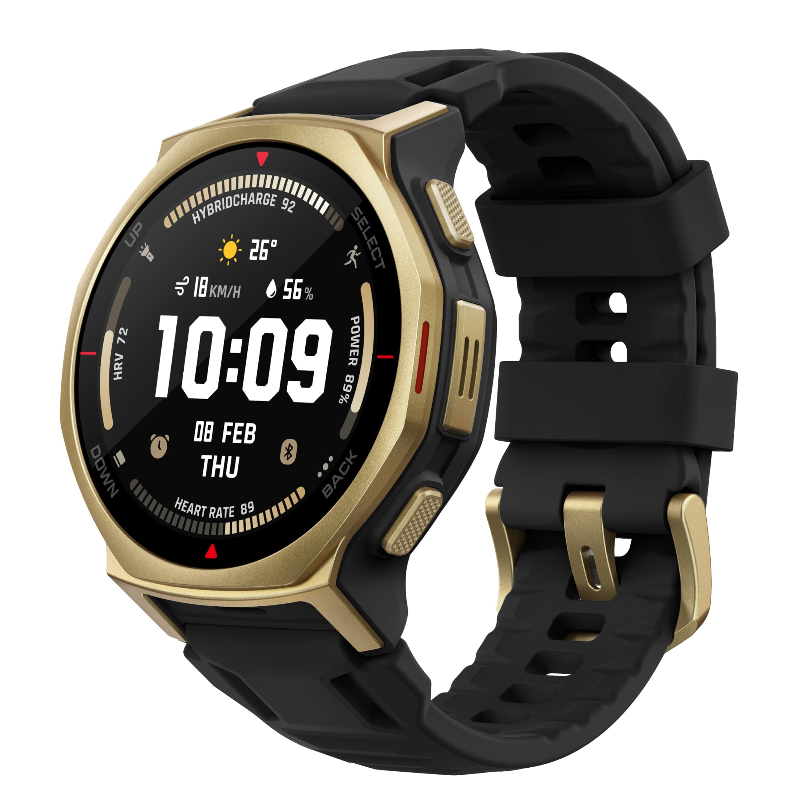 Amazfit T-Rex 3 Pro Montre Connectée Outdoor 44mm – Écran AMOLED Saphir, Flashlight, Lunette Titane, GPS, Cartes Hors Ligne, 17 Jours Autonomie, 180+ Modes Sport, Smartwatch pour Android iPhone