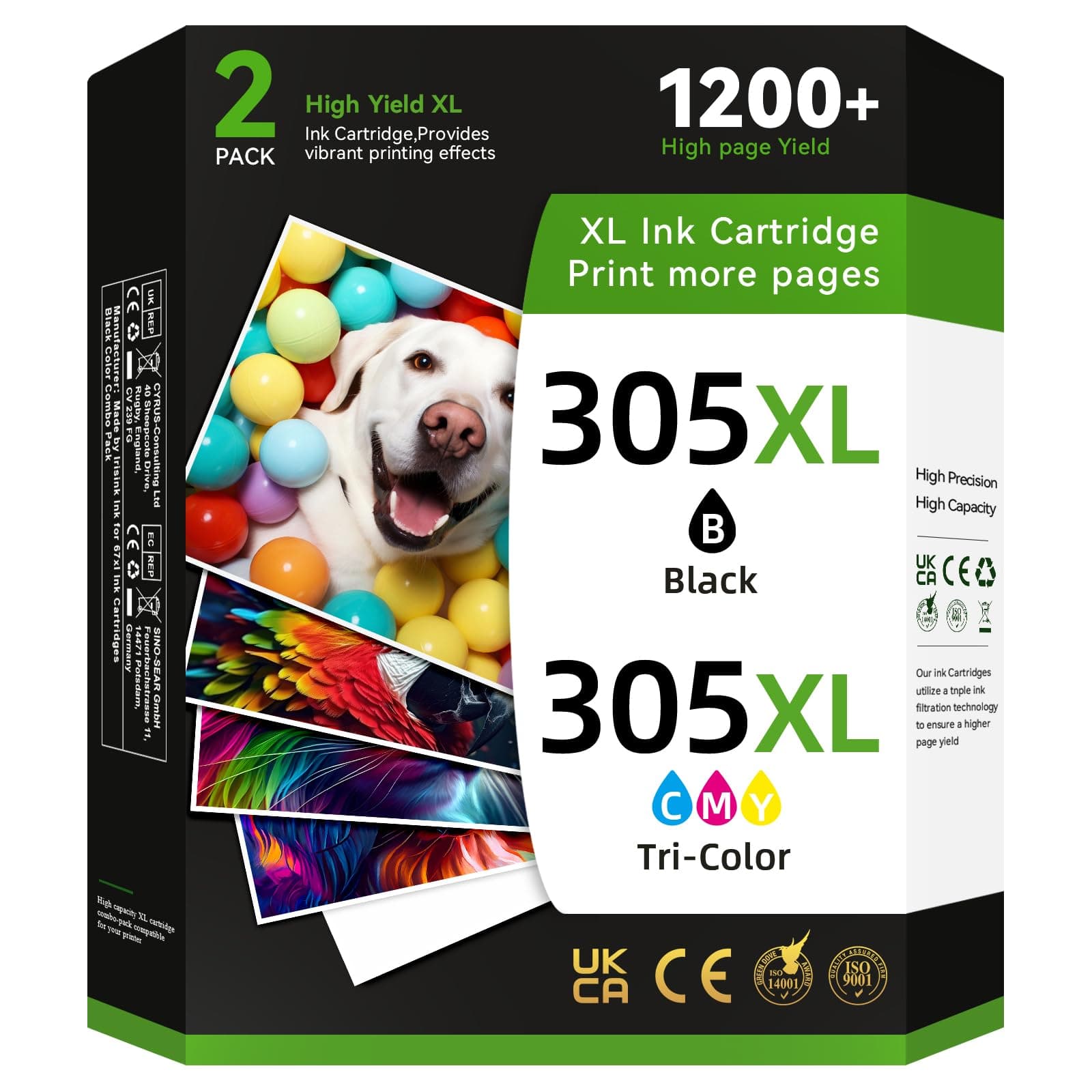 305XL Cartouches Remplacement pour Cartouche HP 305 XL Noir et Couleur, Encre 305 Cartouche d'encre Imprimante pour HP Deskjet 2820e/2720e/2722e Plus 4220e/4122e Envy 6032e/6430e