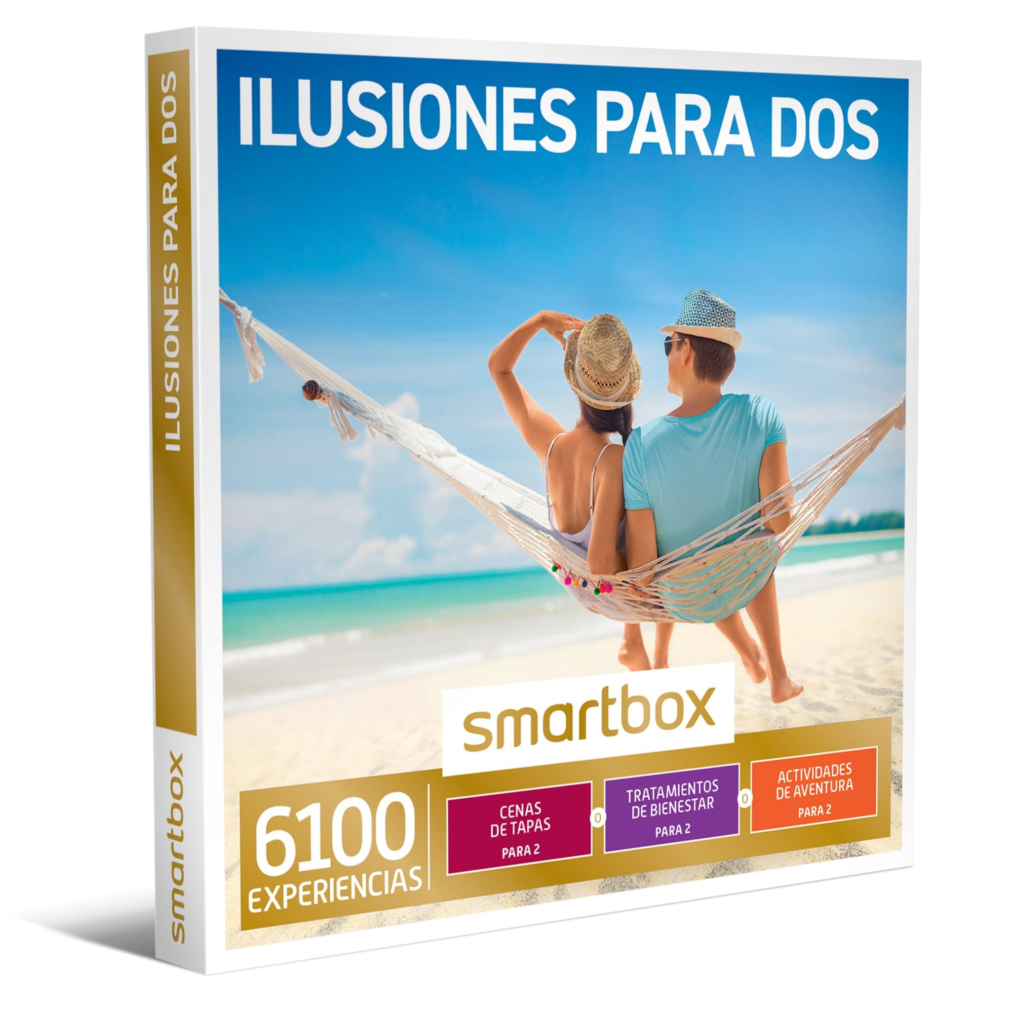 Smartbox - Caja Regalo Ilusiones para Dos - Idea de Regalo Barato - 1 Experiencia de Bienestar, Aventura o Cena para 2 Personas
