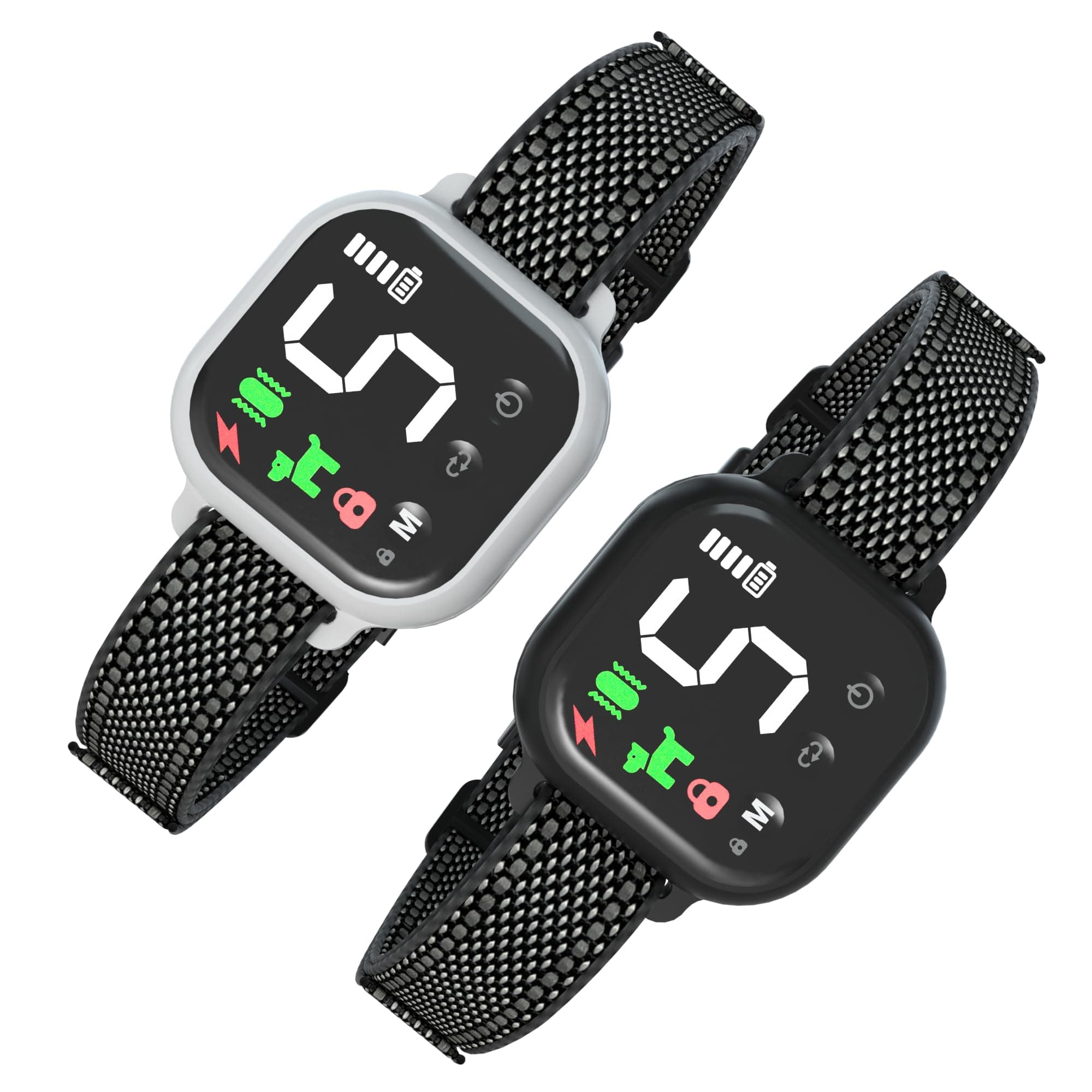 Meloive Collier Anti Aboiement Chien,Collier Anti-aboiement Intelligent,4 Modes Son/Vibration/Choc Statique,IP67 Étanche et Rechargeable pour Petit Gros Chien,Lot de 2