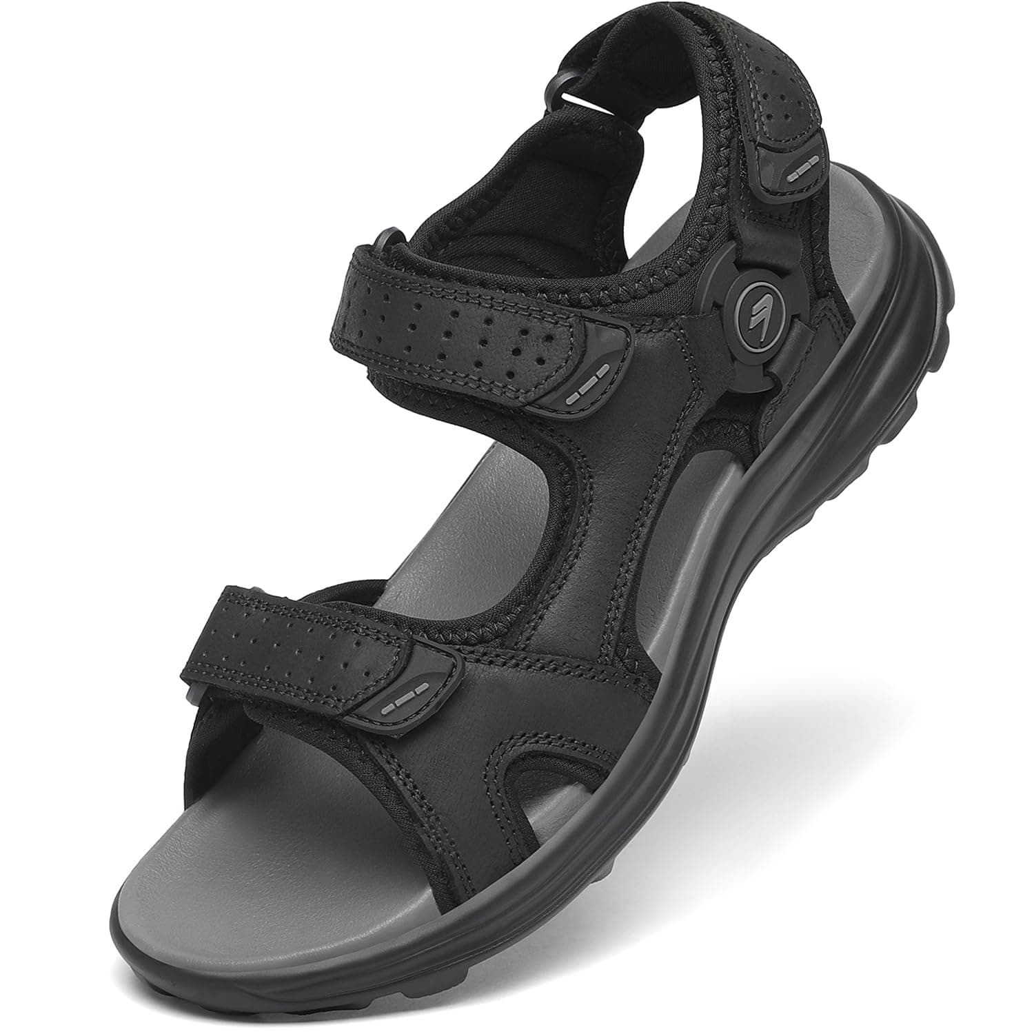 FLARUT Sandalias de los Hombres de Verano Zapatos de Senderismo Trekking Deportes al Aire Libre de Cuero Playa Dedo del Pie Abierto Deportivas Casuales