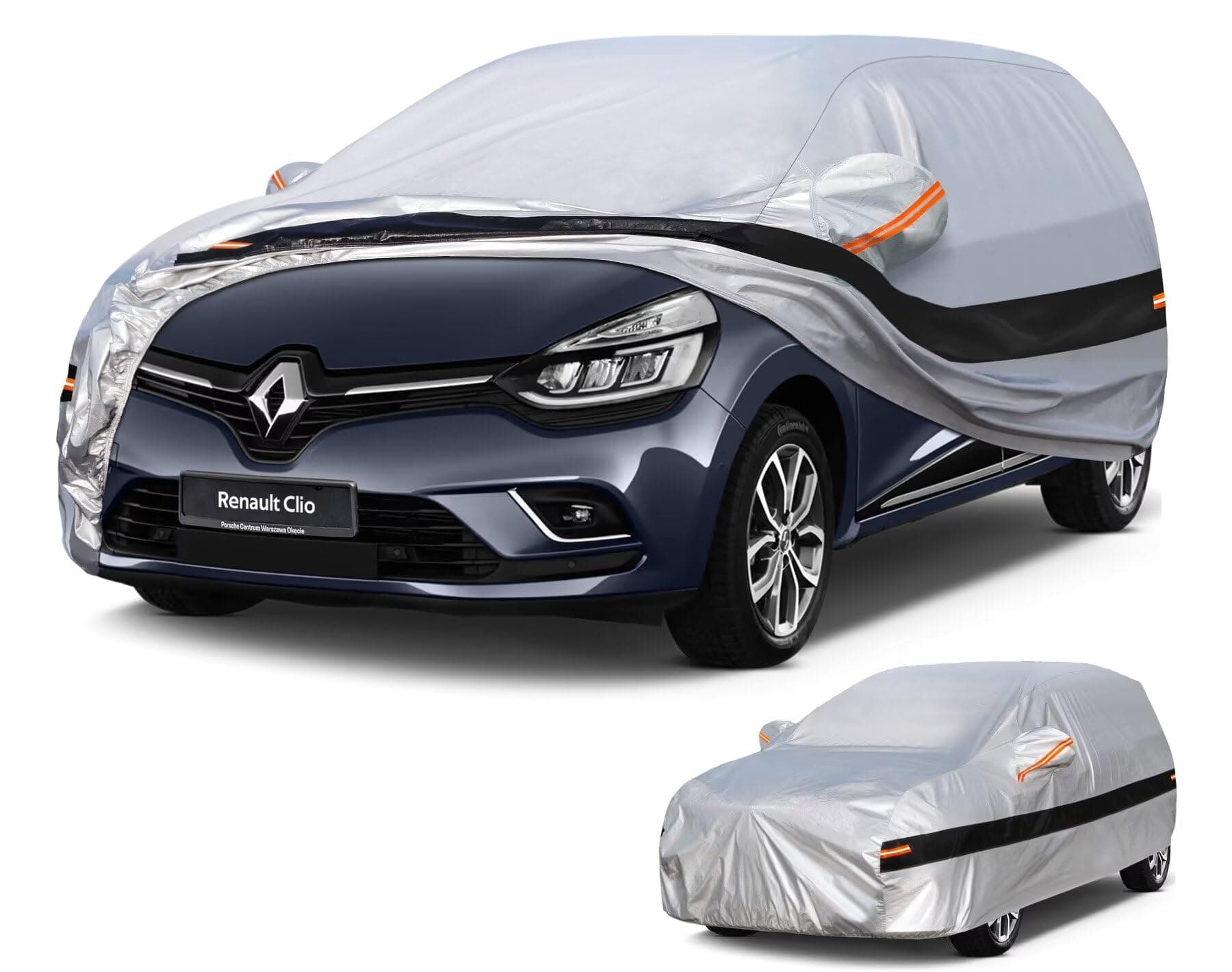 Holthly Housse de protection 10 couches pour Renault Clio(1990-2025), 100 % housse de voiture étanche, protection UV, anti-vent, anti-poussière.