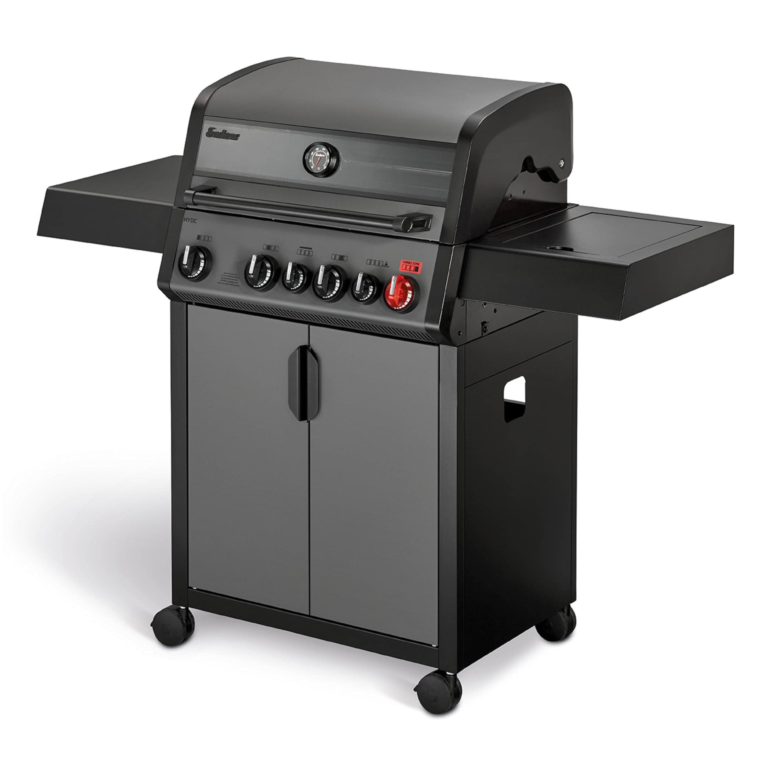 Enders® Gasgrill HYDE 4 SIKR Turbo, 4 Brenner aus Edelstahl für kraftvolles direktes und indirektes Grillen, 800 °C TURBO ZONE™, SWITCH GRID™, Infarot-Backburner und Seitenkocher, #8041