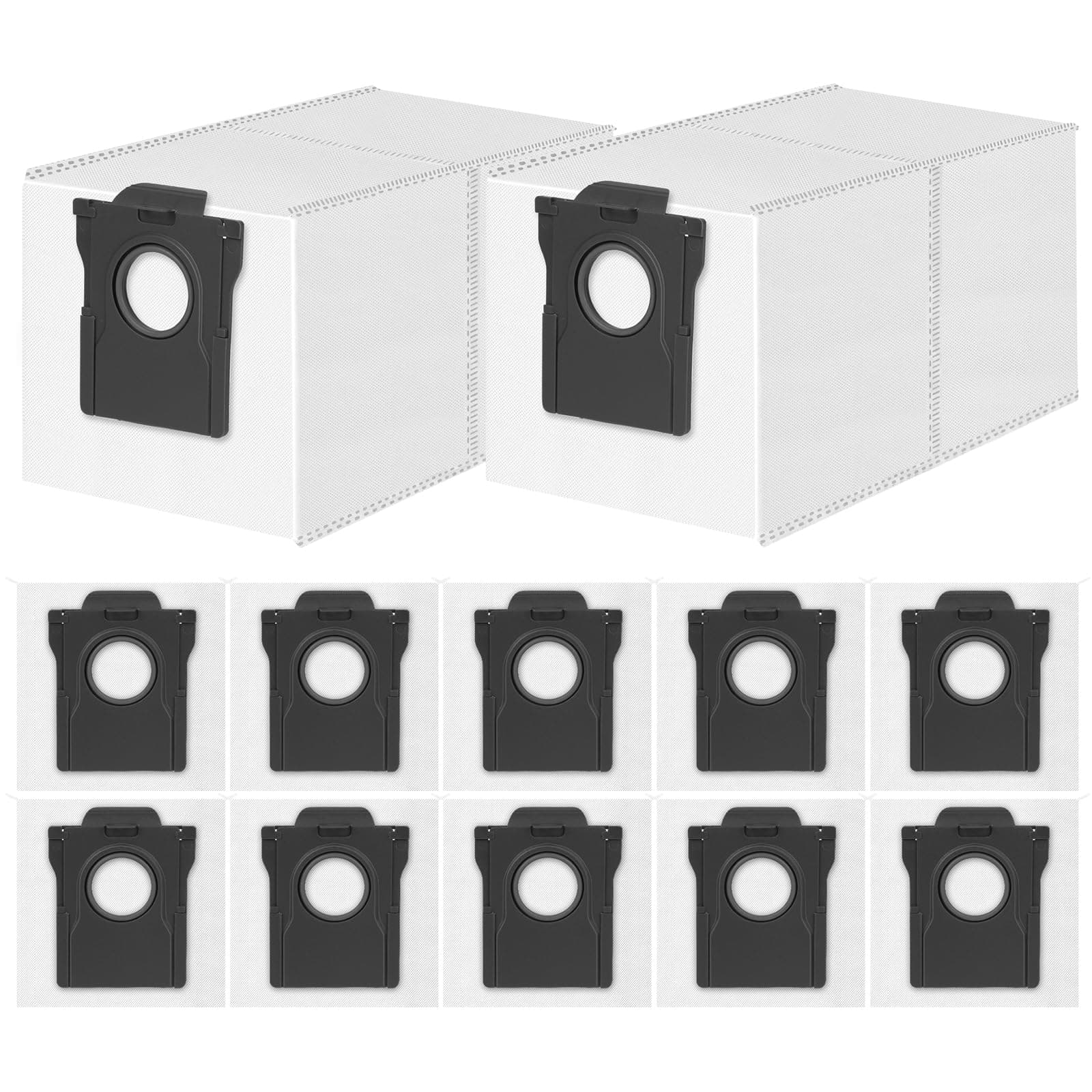 12 Sacchetti Polvere per Dreame L10/L40/L50/L40s/L50s/AE/L10s Pro Ultra, L20/X40/X50/Aqua10 Ultra, per Mova S70/E30/E40/P50/P50s/Z60 Ultra Aspirapolvere, Sacchetto Ricambio Grande Capacità da 3,2L