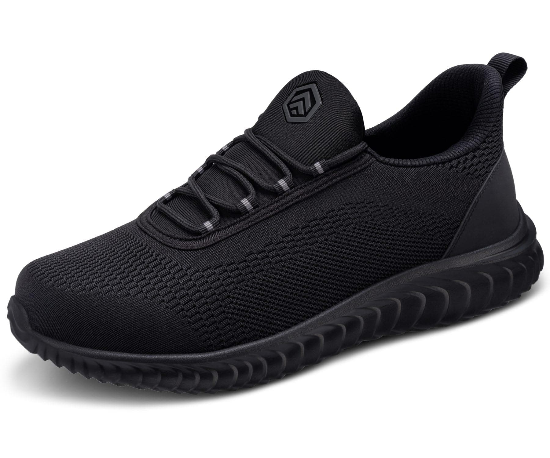 LARNMERN Zapatos de Seguridad para Hombre con Puntera de Acero | Slip On Comodo Ligeros Transpirable Calzad Zapatillas
