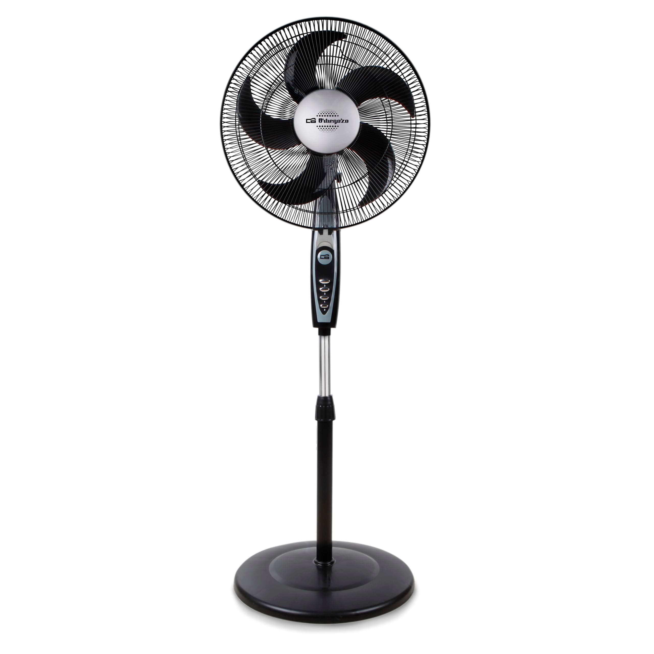 Orbegozo Sf 0149 - Ventilateur sur pied oscillant, pales de 40 cm, hauteur réglable, 3 vitesses, 60 W, noir