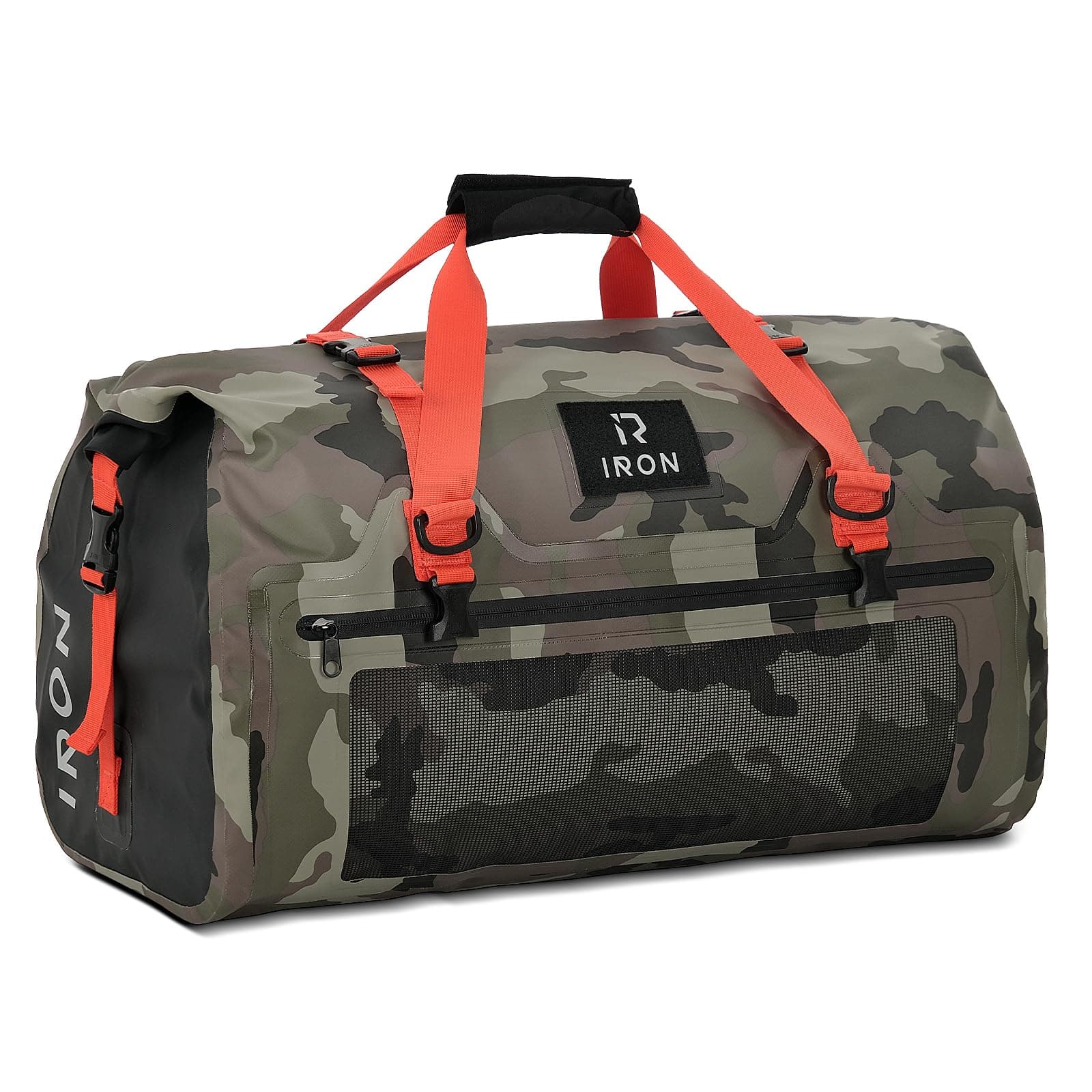BORLENI Borsa da Moto Impermeabile 50L – Borsa Sella Posteriore con chiusura rolltop, cinghie rapide & sistema MOLLE, borsone da viaggio per touring, campeggio & outdoor